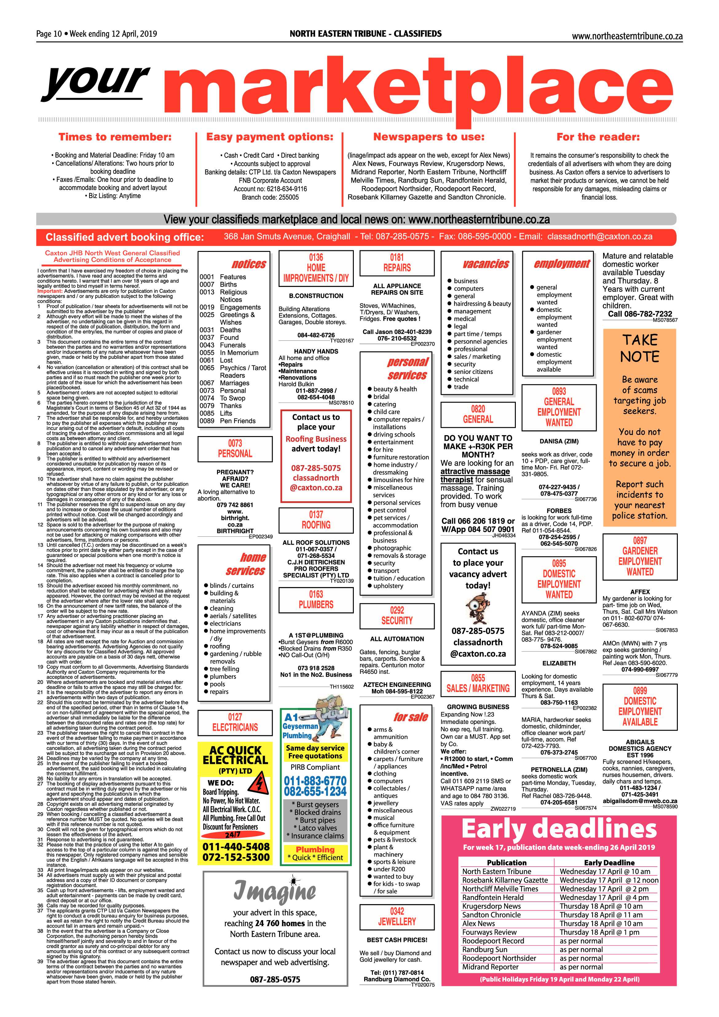 North Eastern Tribune 12 April, 2019 page 10