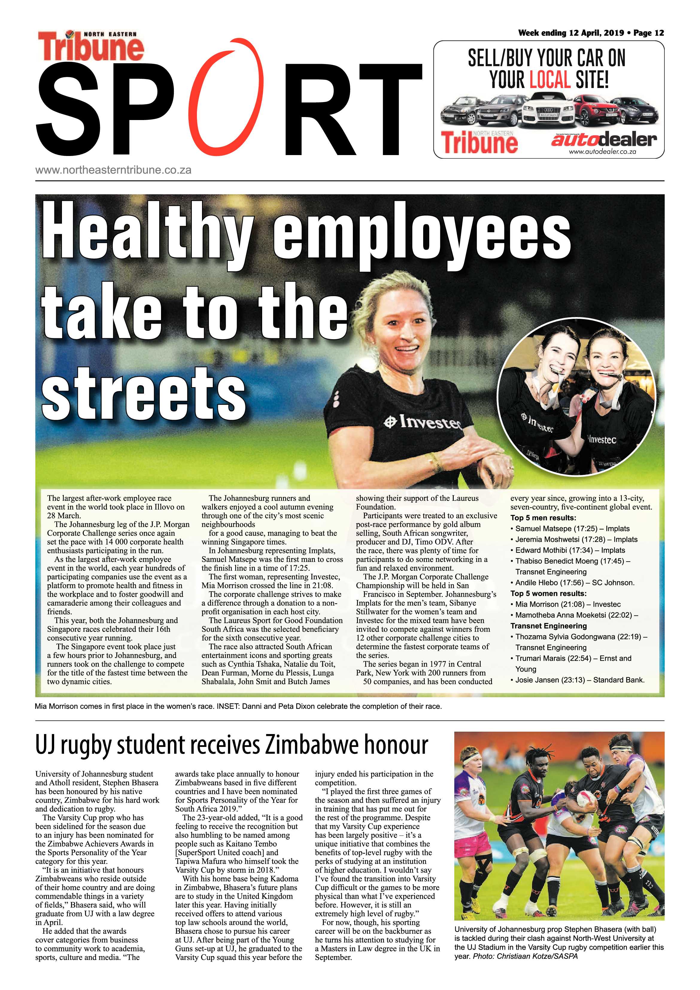 North Eastern Tribune 12 April, 2019 page 12