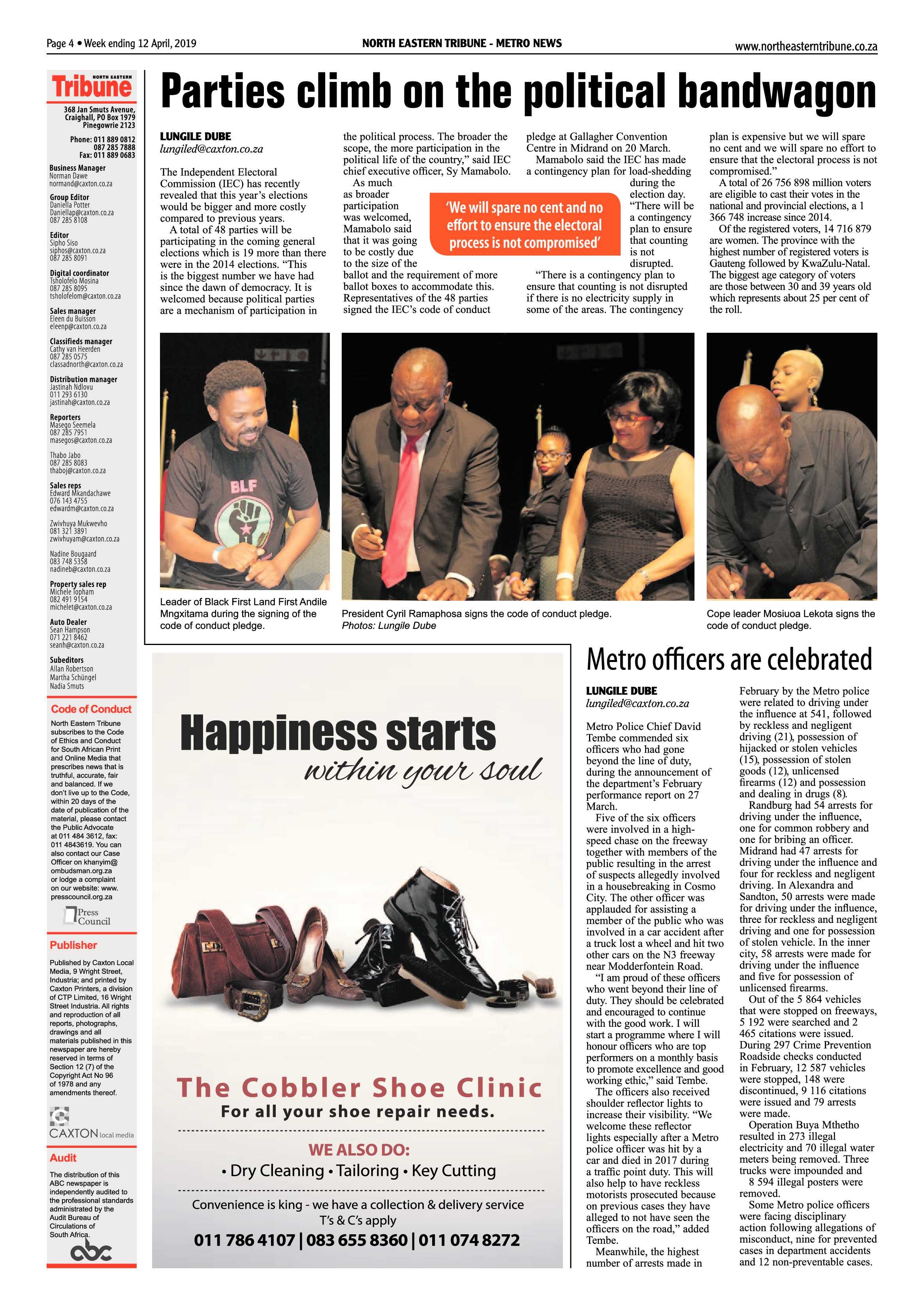 North Eastern Tribune 12 April, 2019 page 4