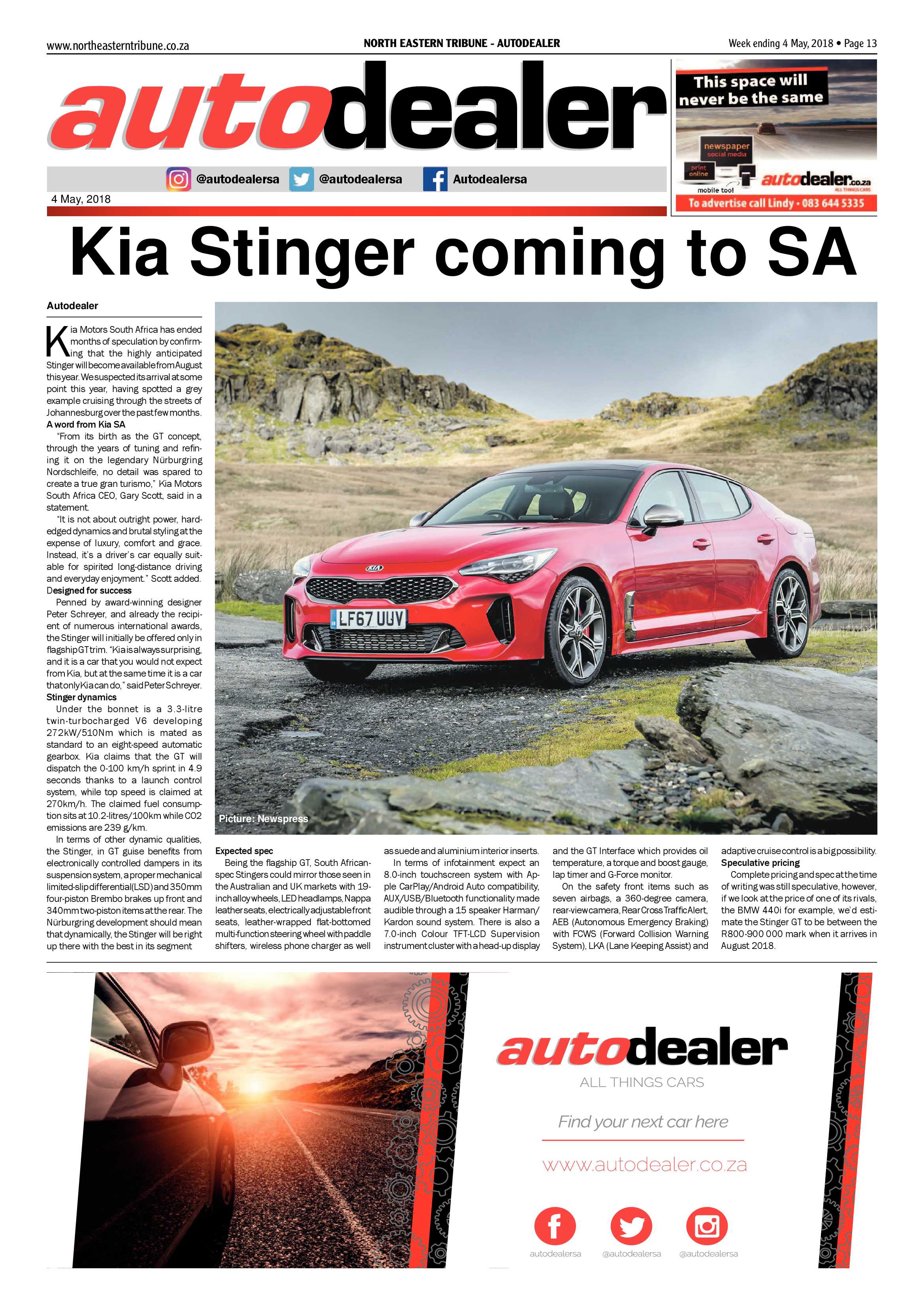 North Eastern Tribune 4 May 2018 page 13