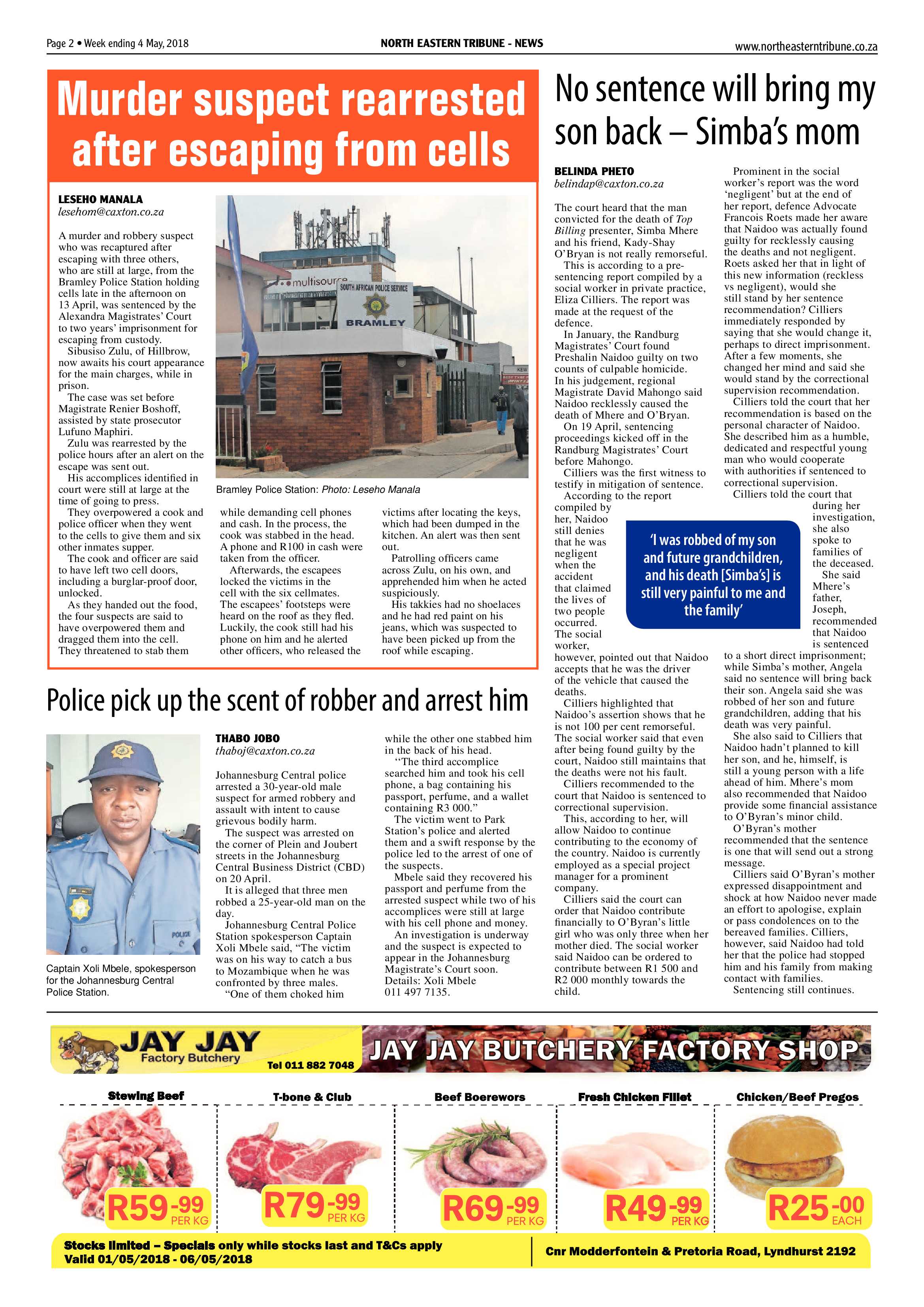 North Eastern Tribune 4 May 2018 page 2