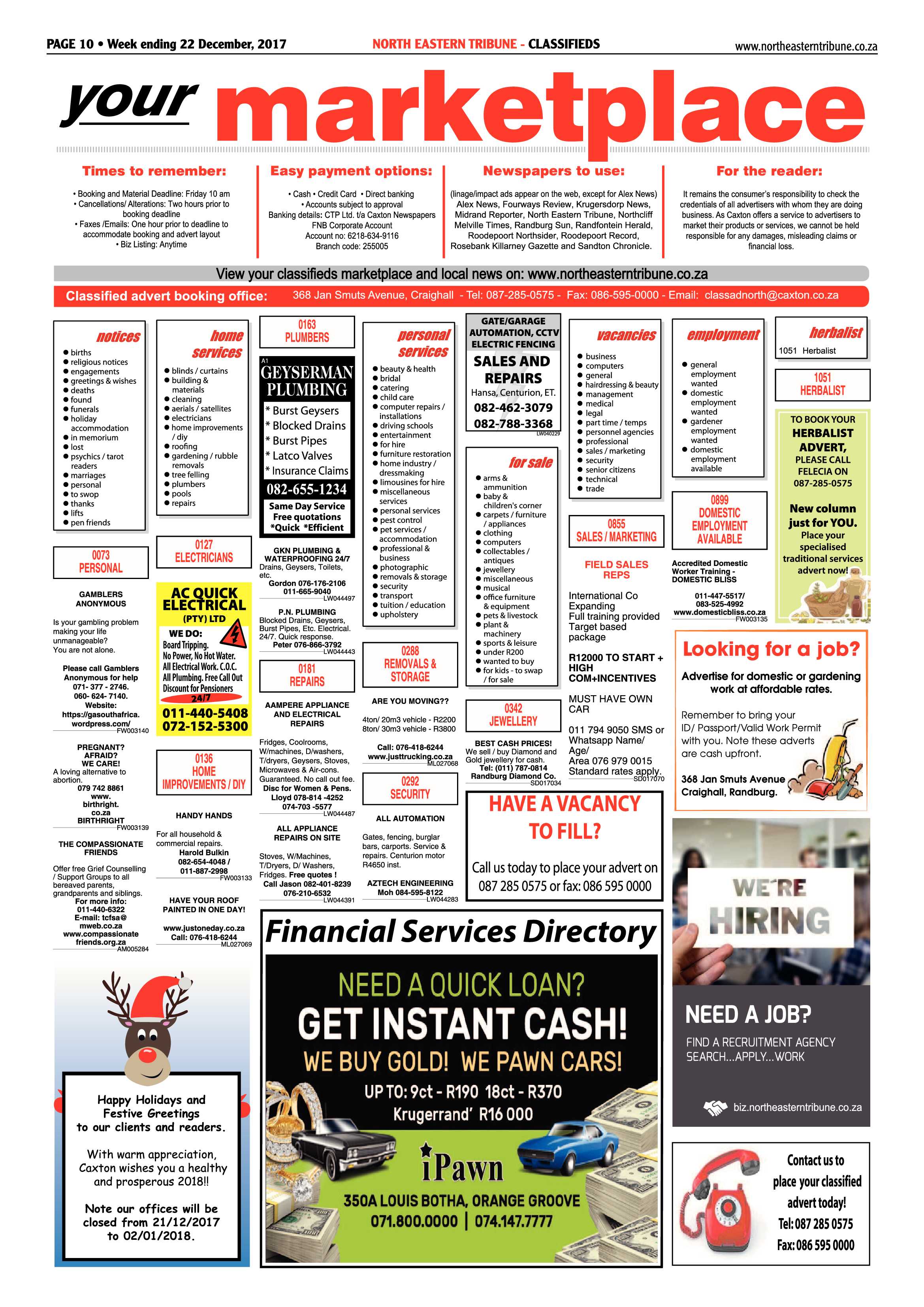 North Eastern Tribune 22 December, 2017 page 10