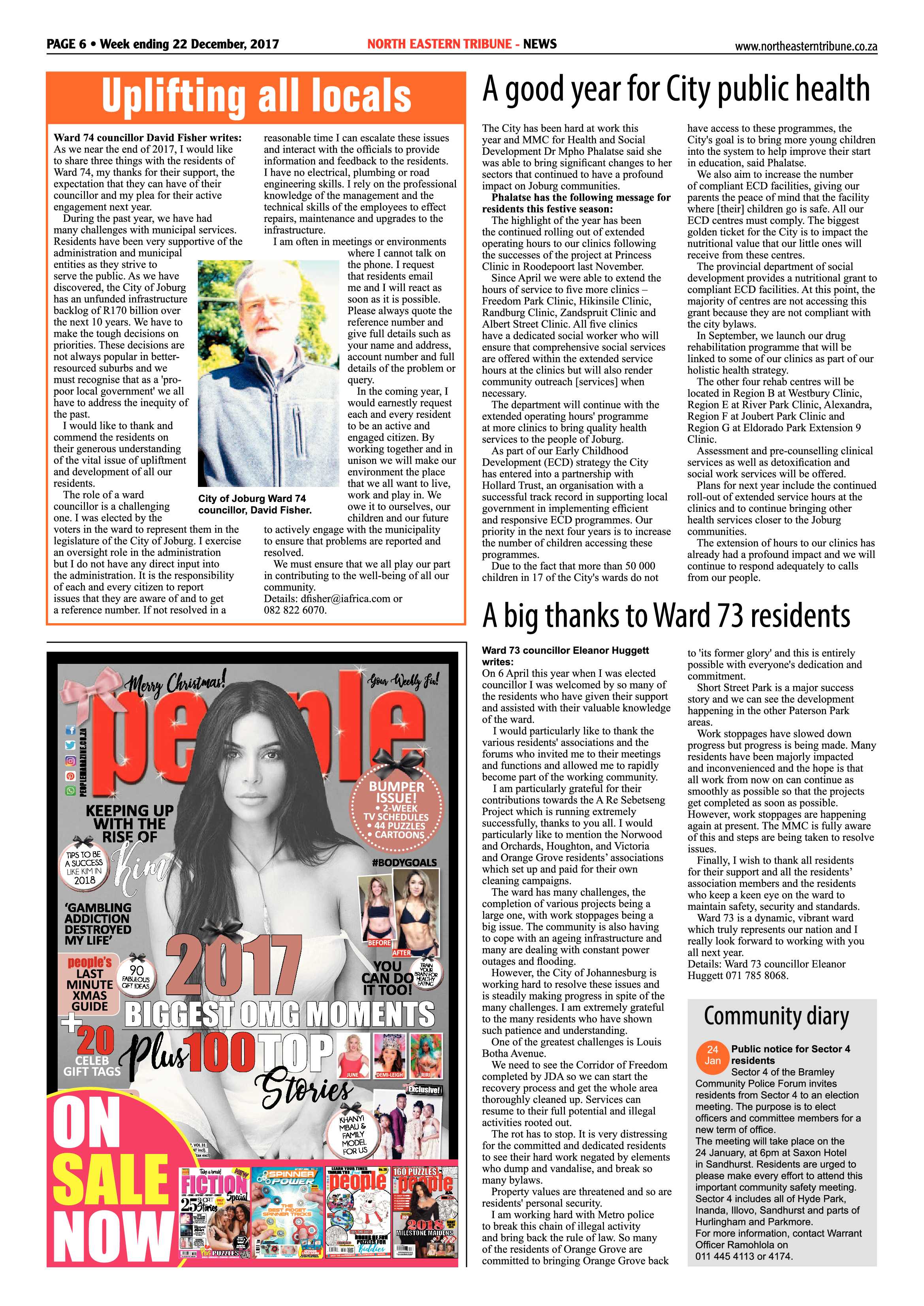 North Eastern Tribune 22 December, 2017 page 6