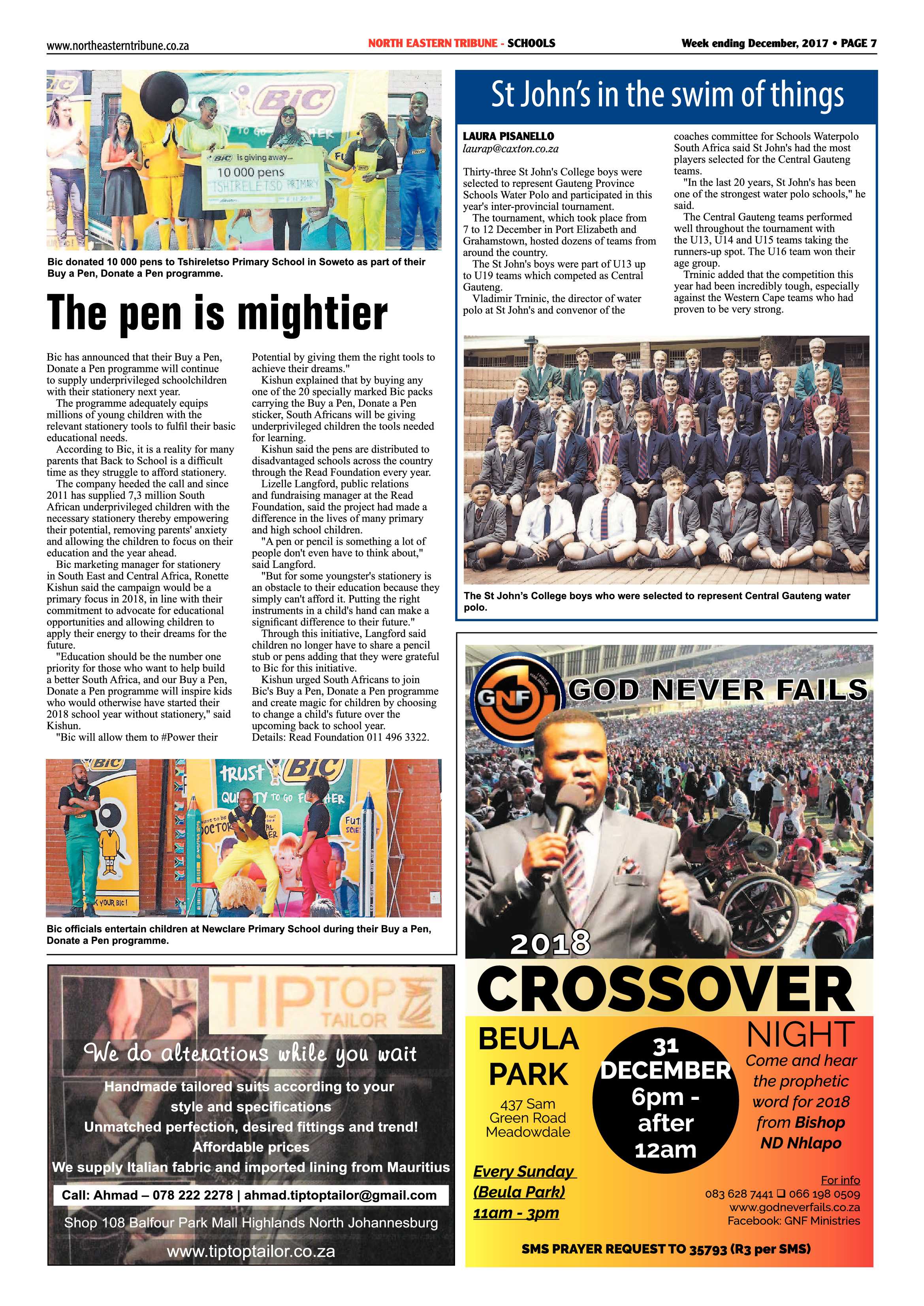 North Eastern Tribune 22 December, 2017 page 7
