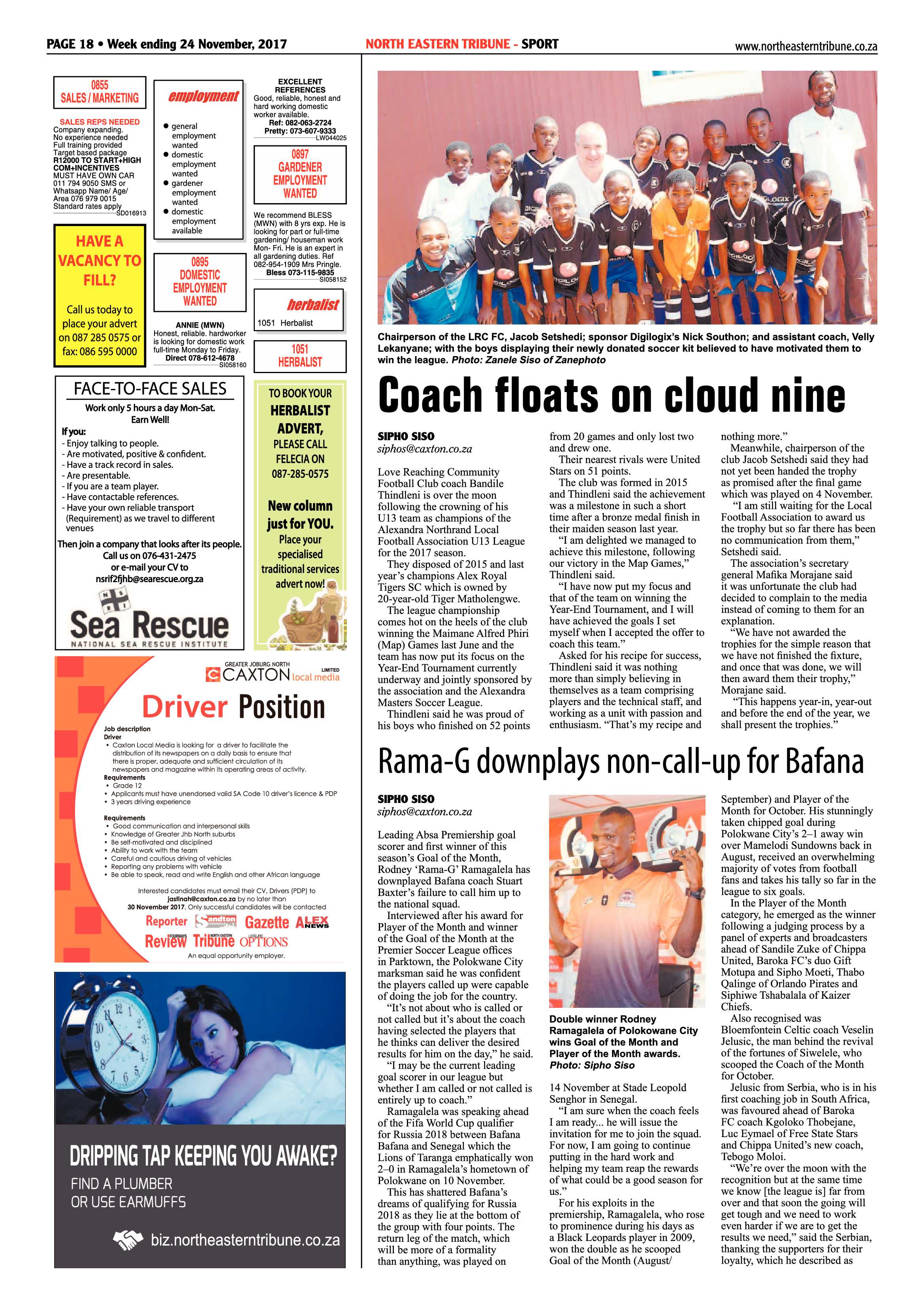 North Eastern Tribune 24 November, 2017 page 18