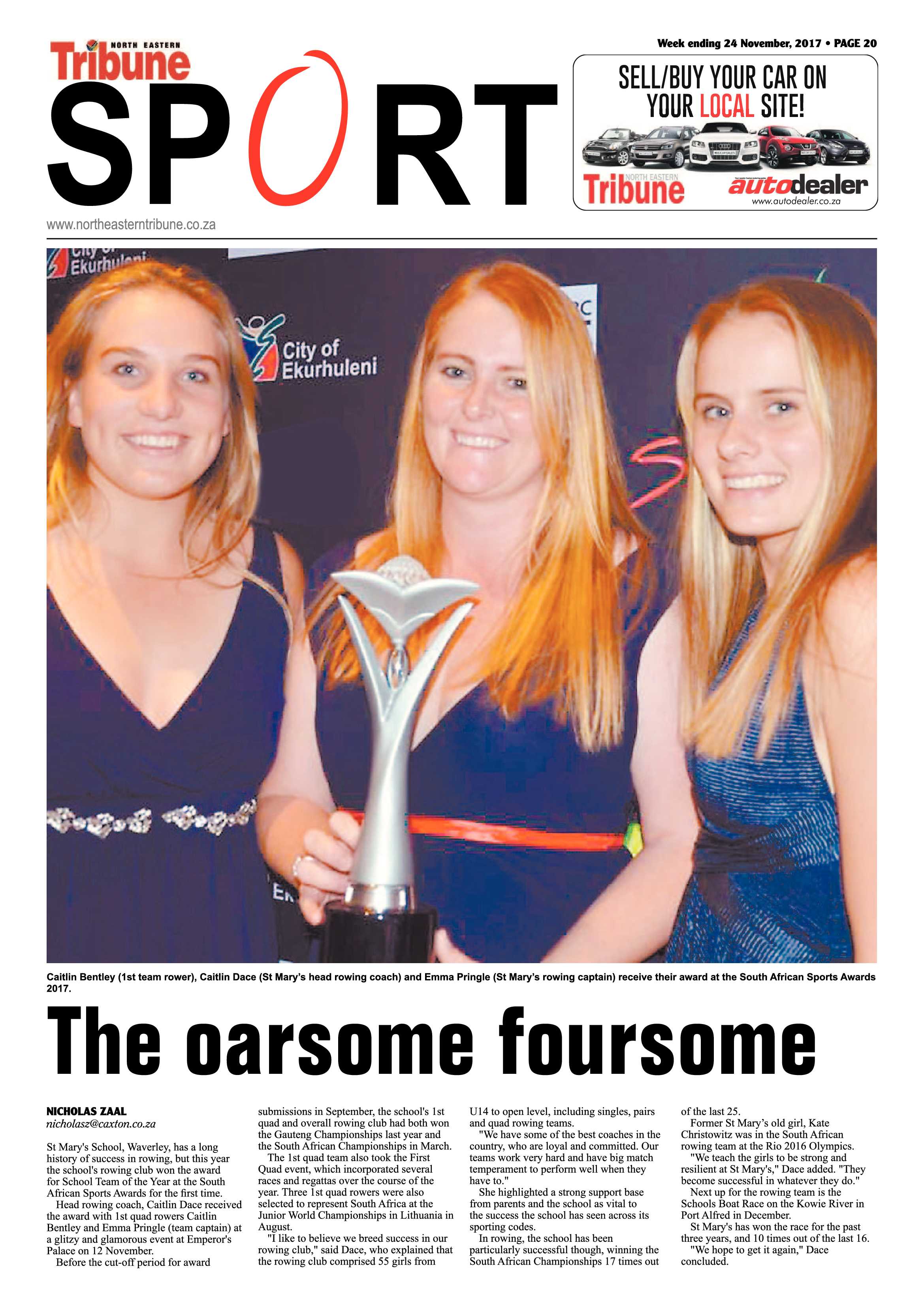 North Eastern Tribune 24 November, 2017 page 20