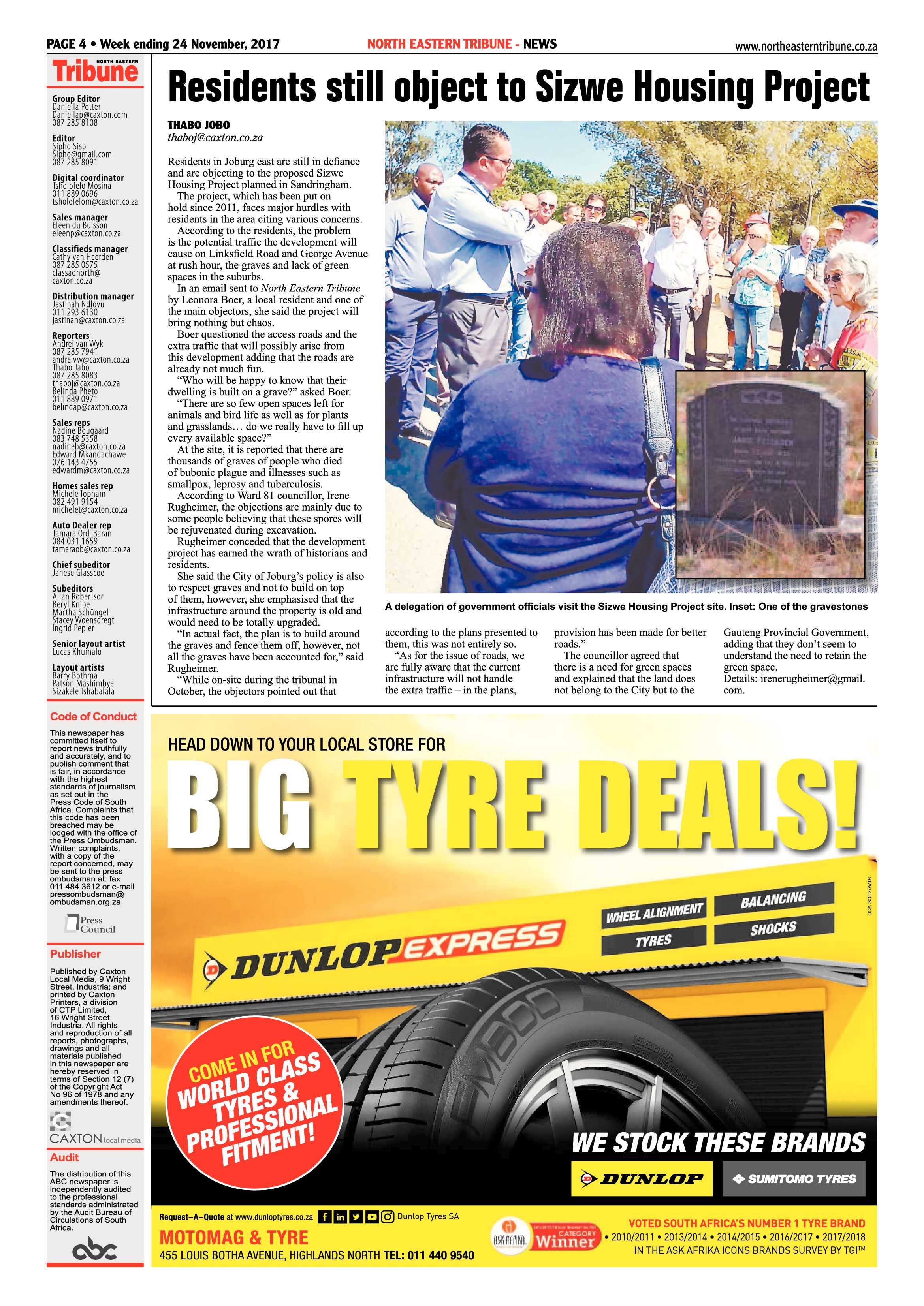 North Eastern Tribune 24 November, 2017 page 4