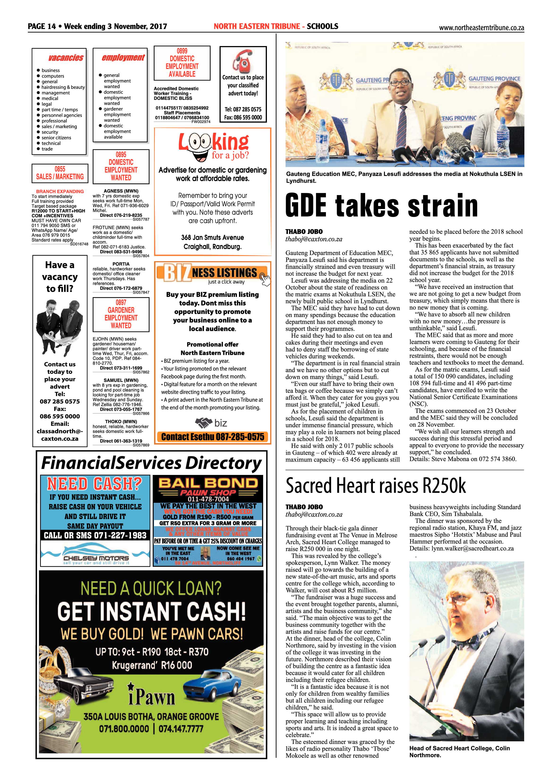 North Easter Tribune 3 November 2017 page 14