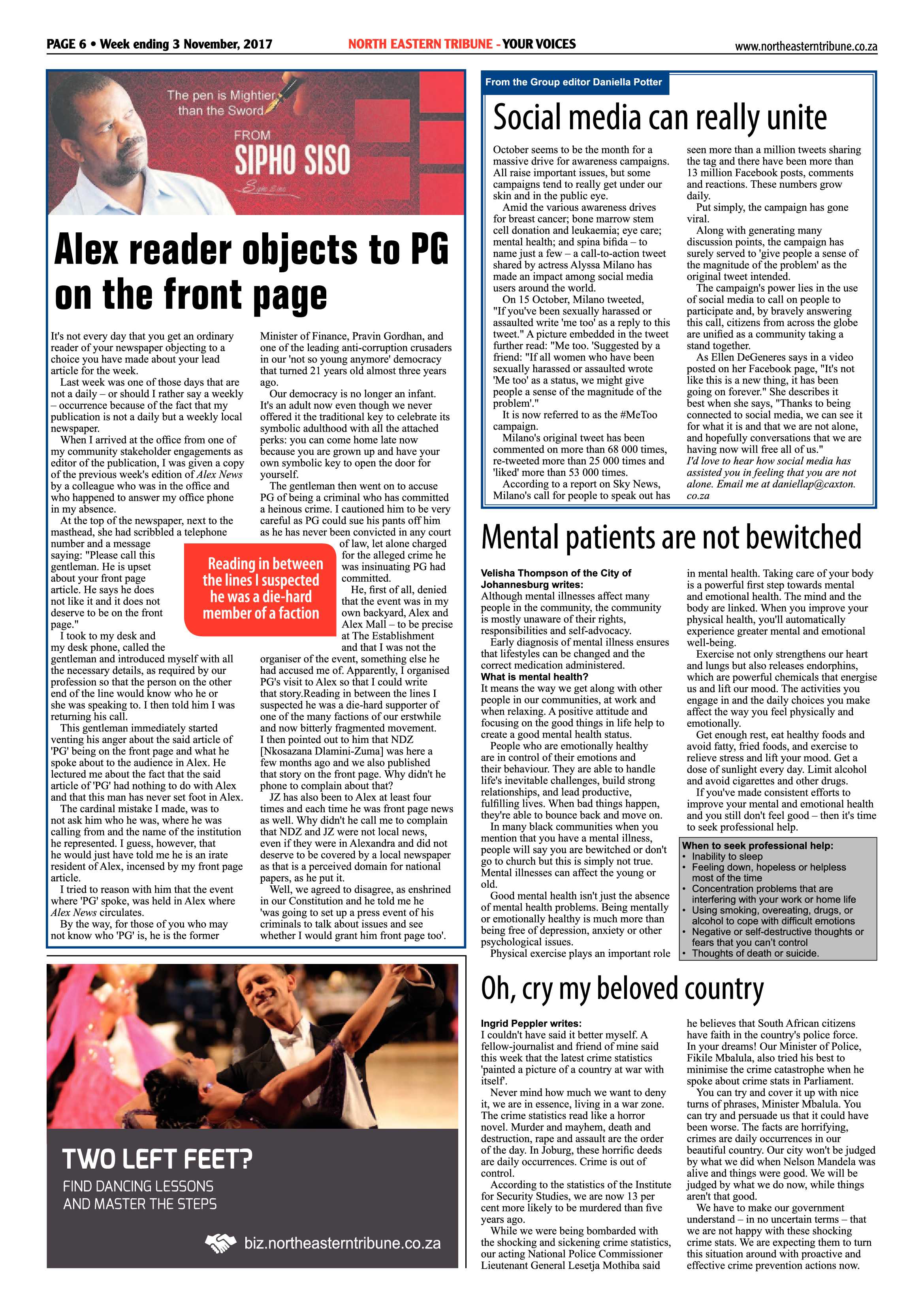 North Easter Tribune 3 November 2017 page 6