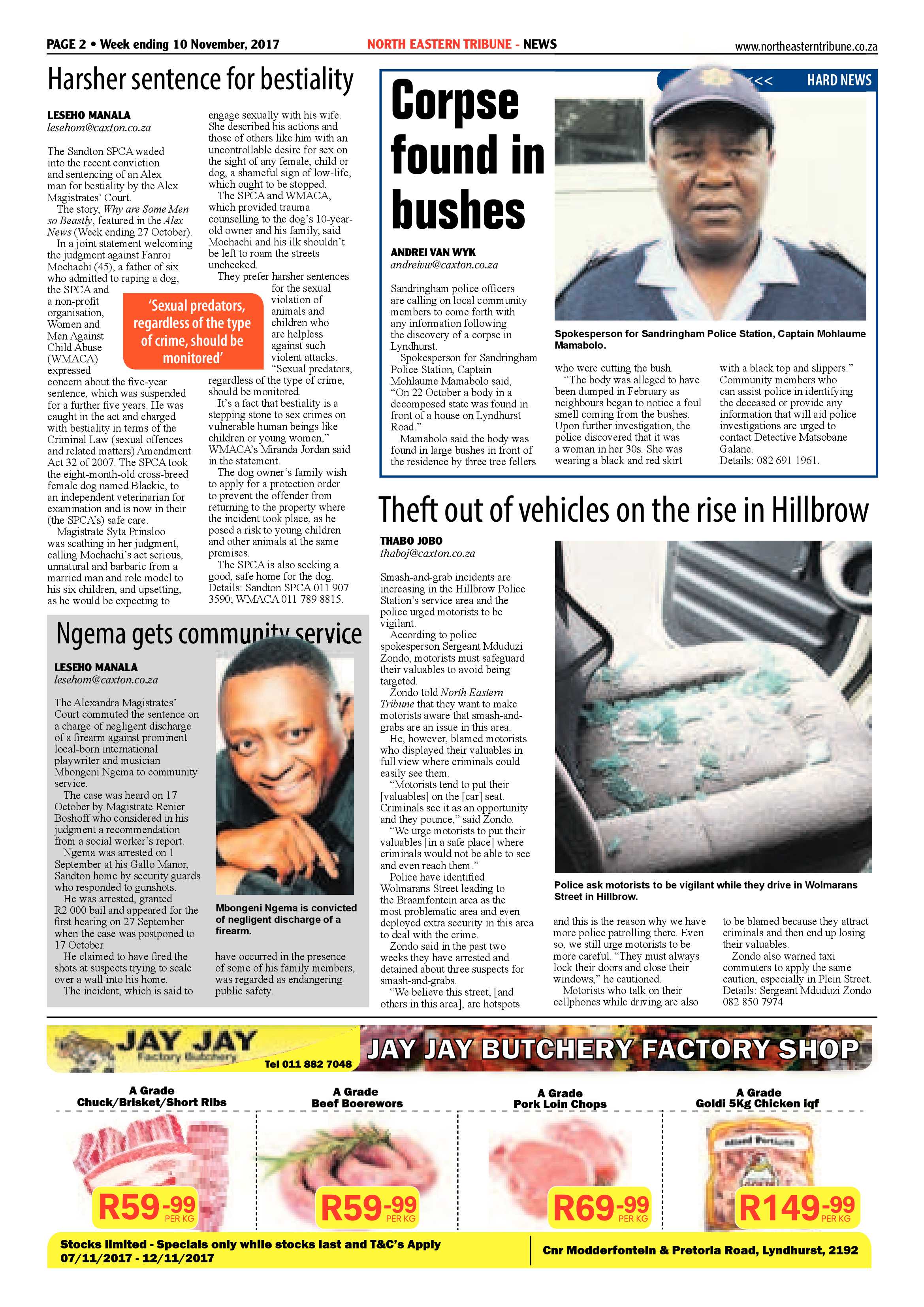 North Eastern Tribune – 10 November 2017 page 2