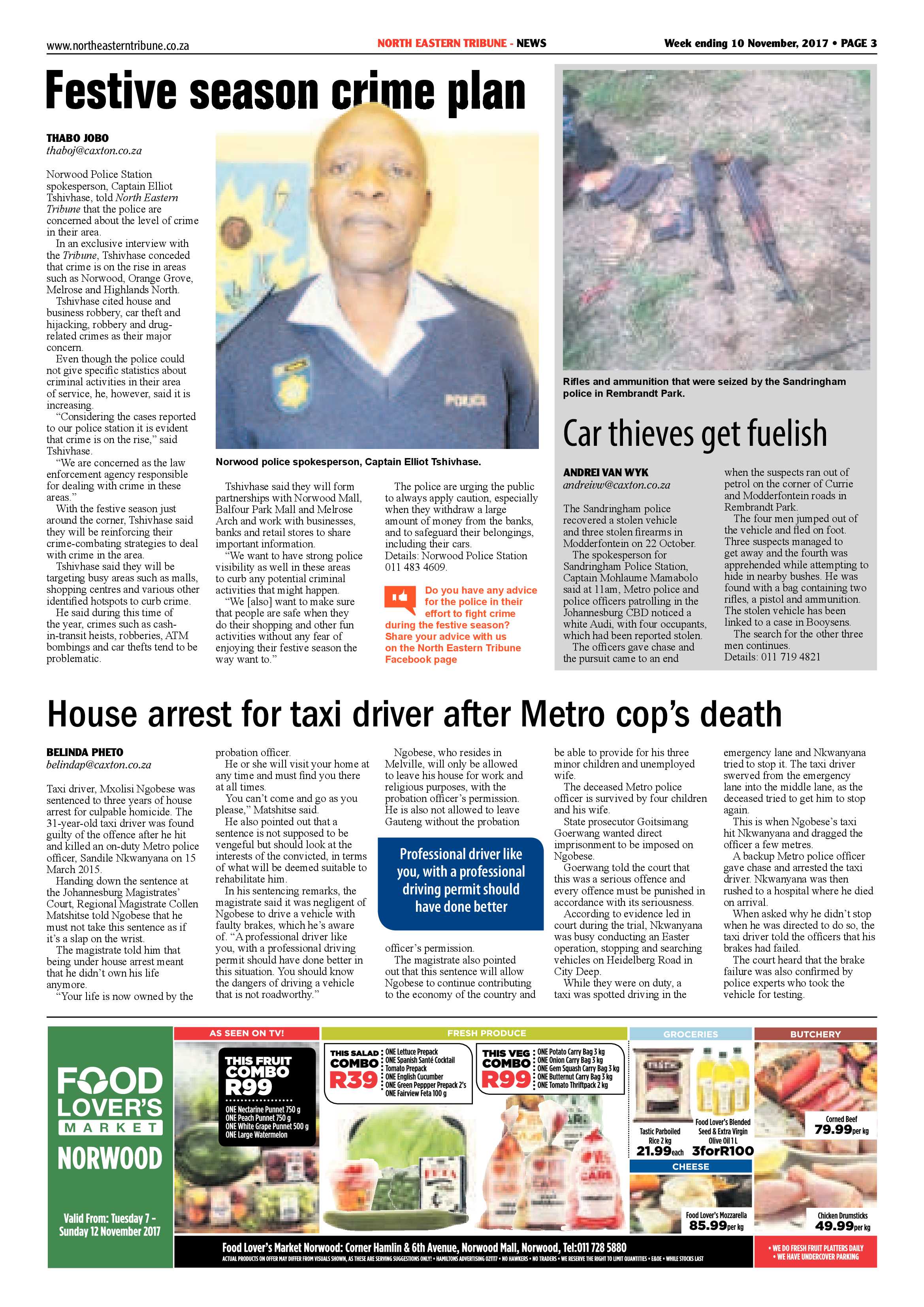 North Eastern Tribune – 10 November 2017 page 3
