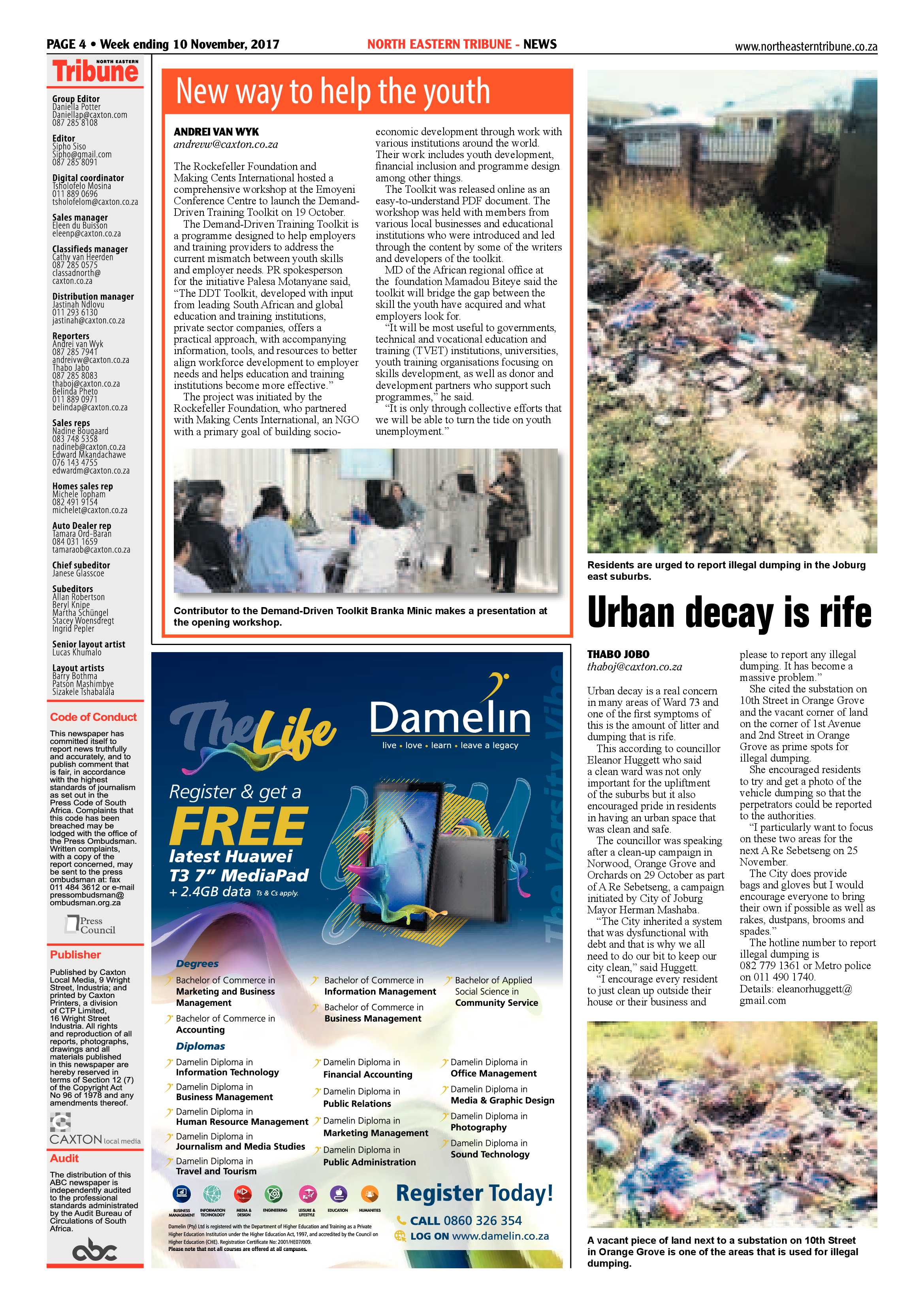 North Eastern Tribune – 10 November 2017 page 4