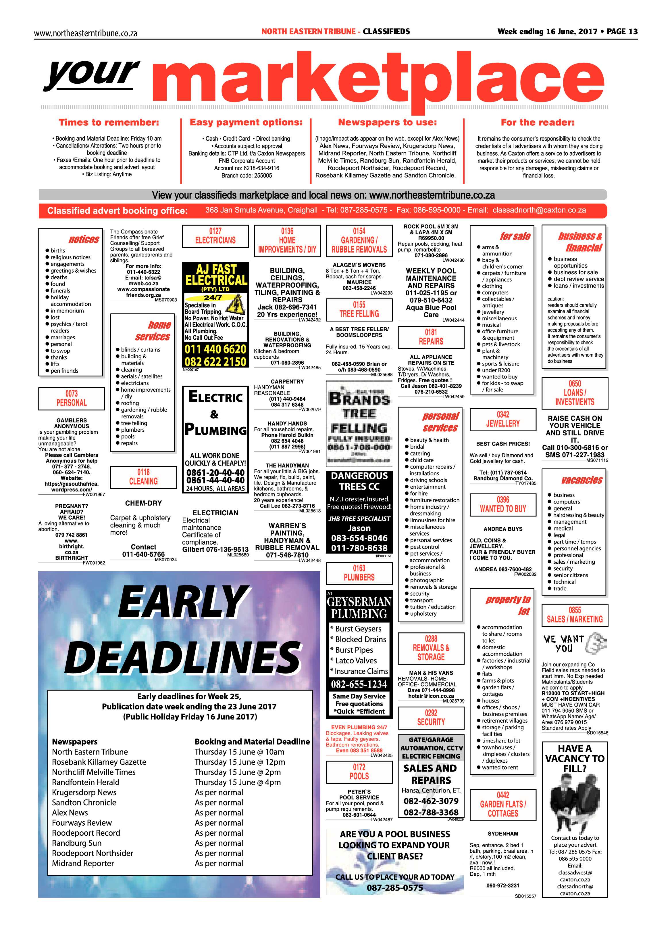 North Eastern Tribune – 16 June 2017 page 13