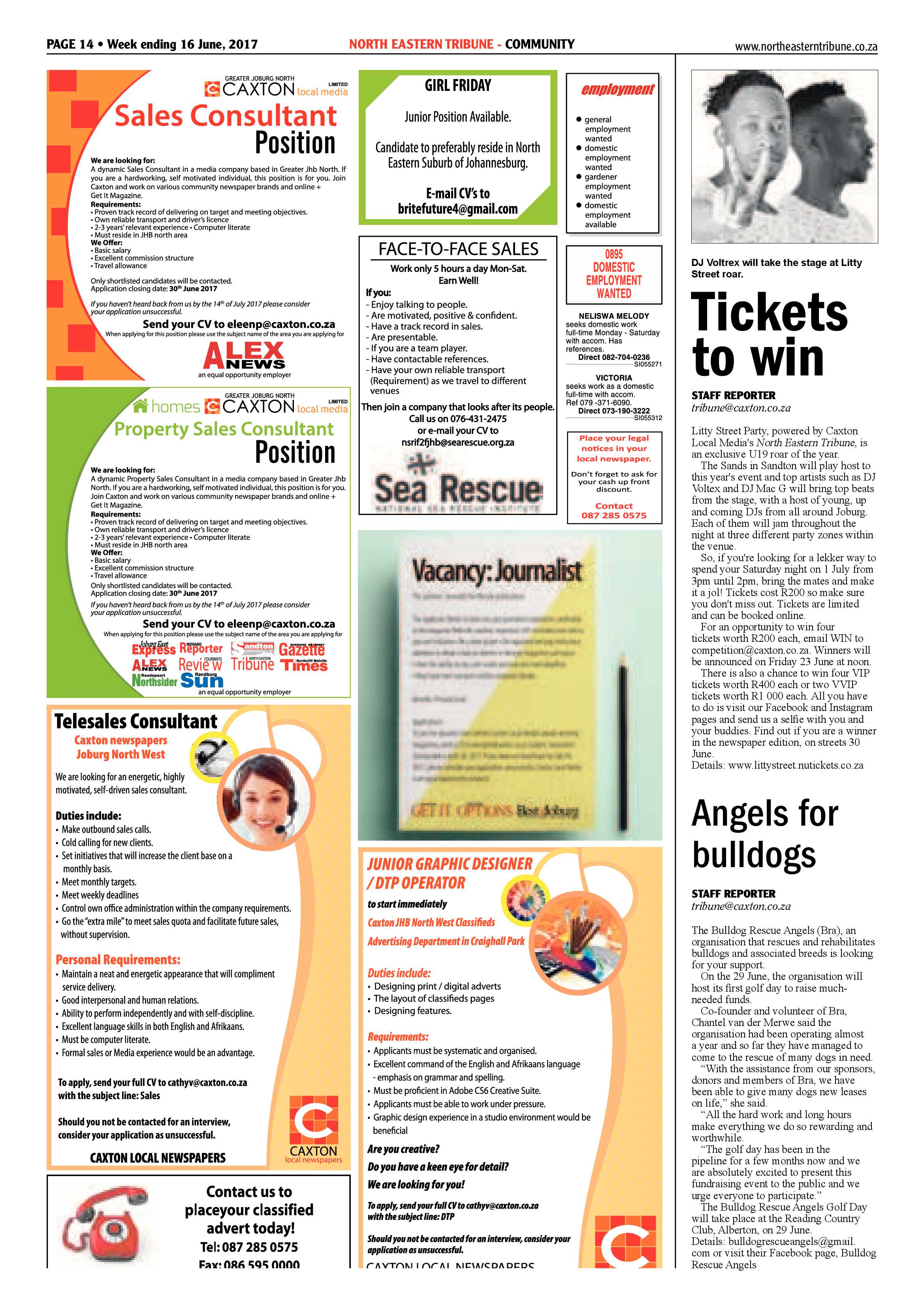 North Eastern Tribune – 16 June 2017 page 14
