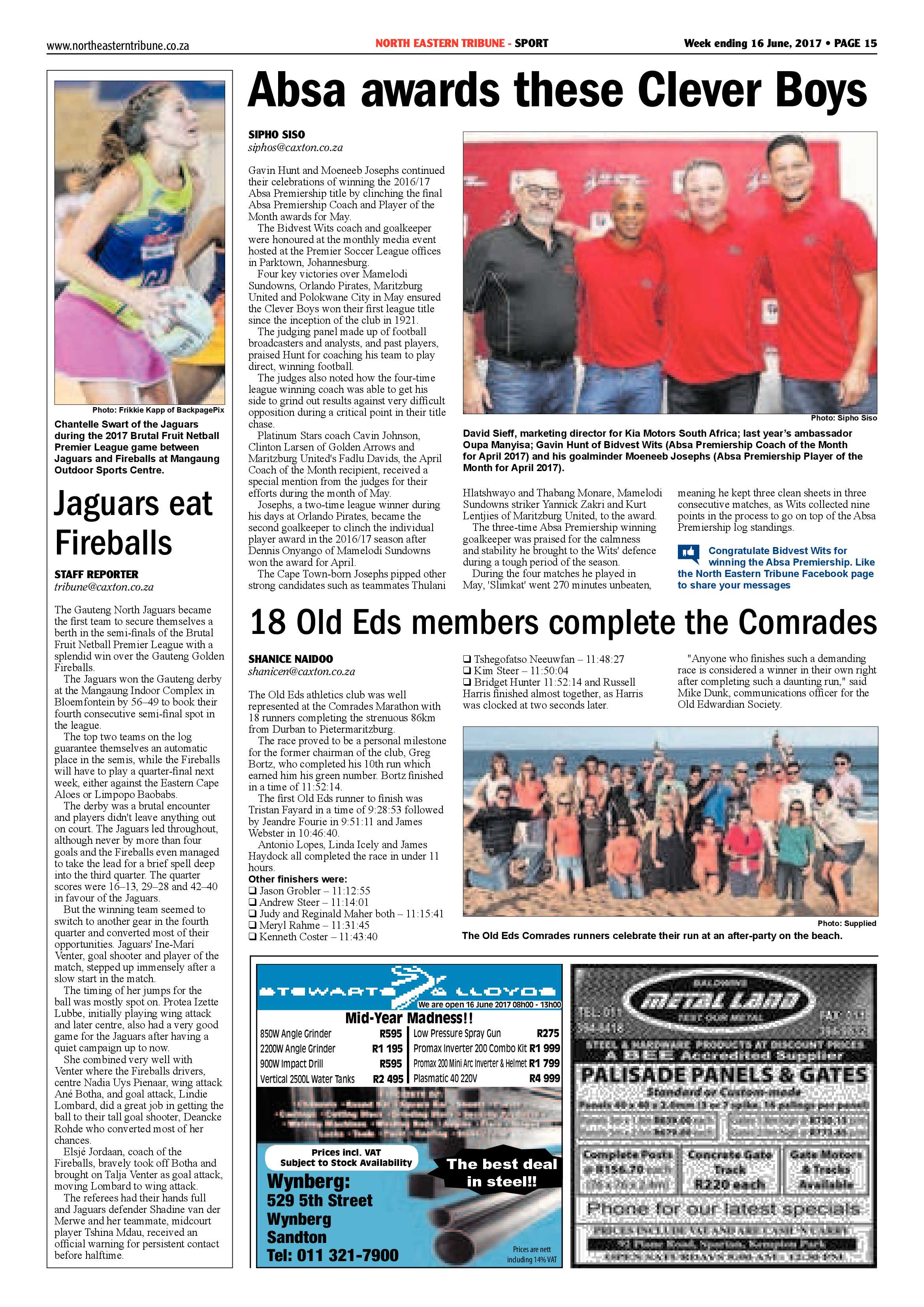 North Eastern Tribune – 16 June 2017 page 15