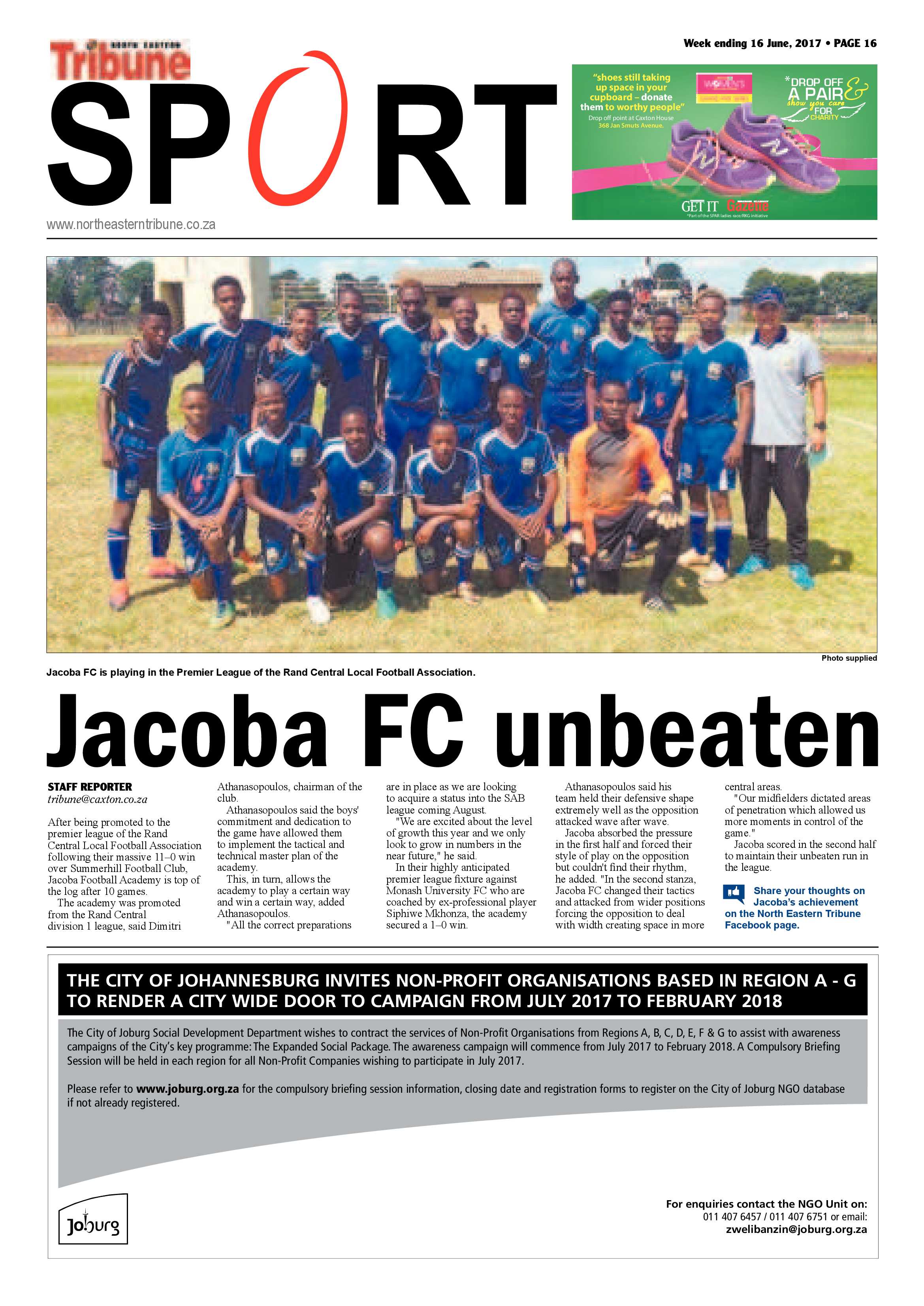 North Eastern Tribune – 16 June 2017 page 16