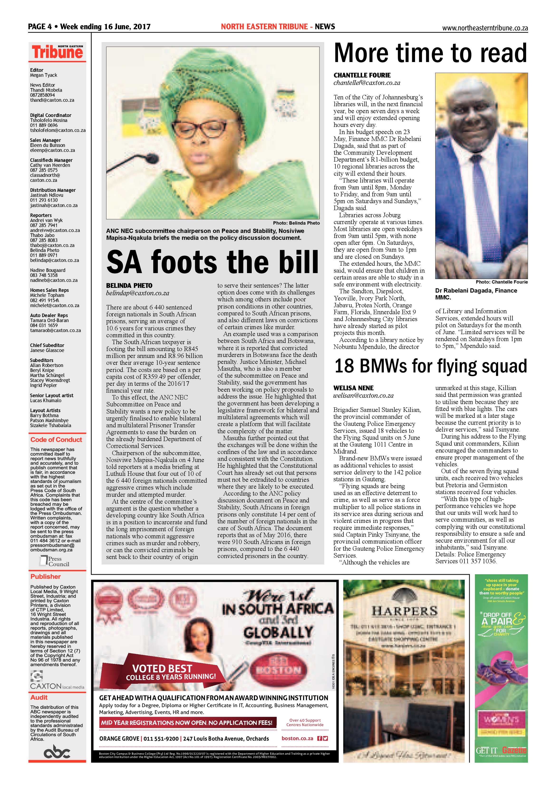 North Eastern Tribune – 16 June 2017 page 4