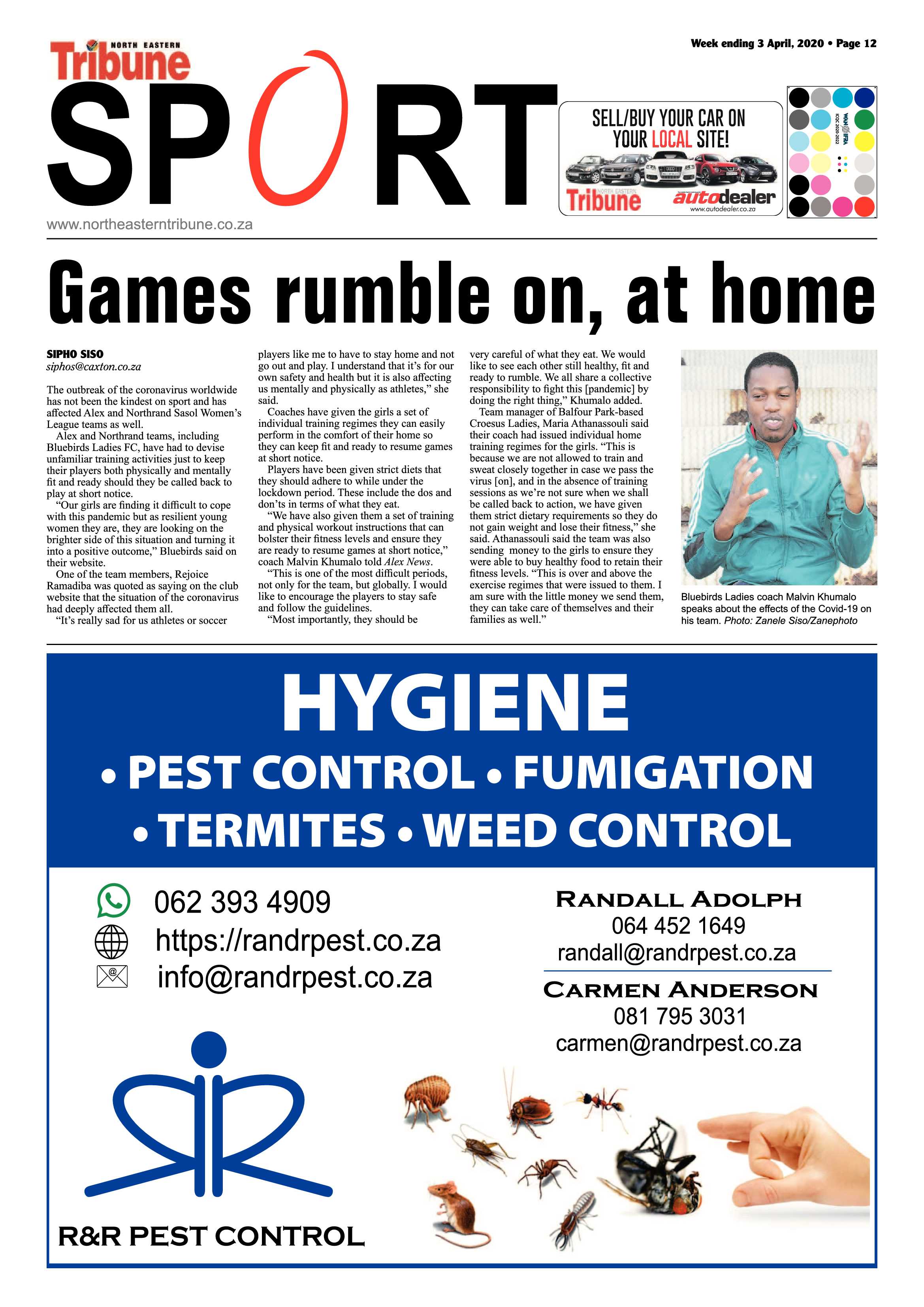 North Eastern Tribune 03 April 2020 page 12