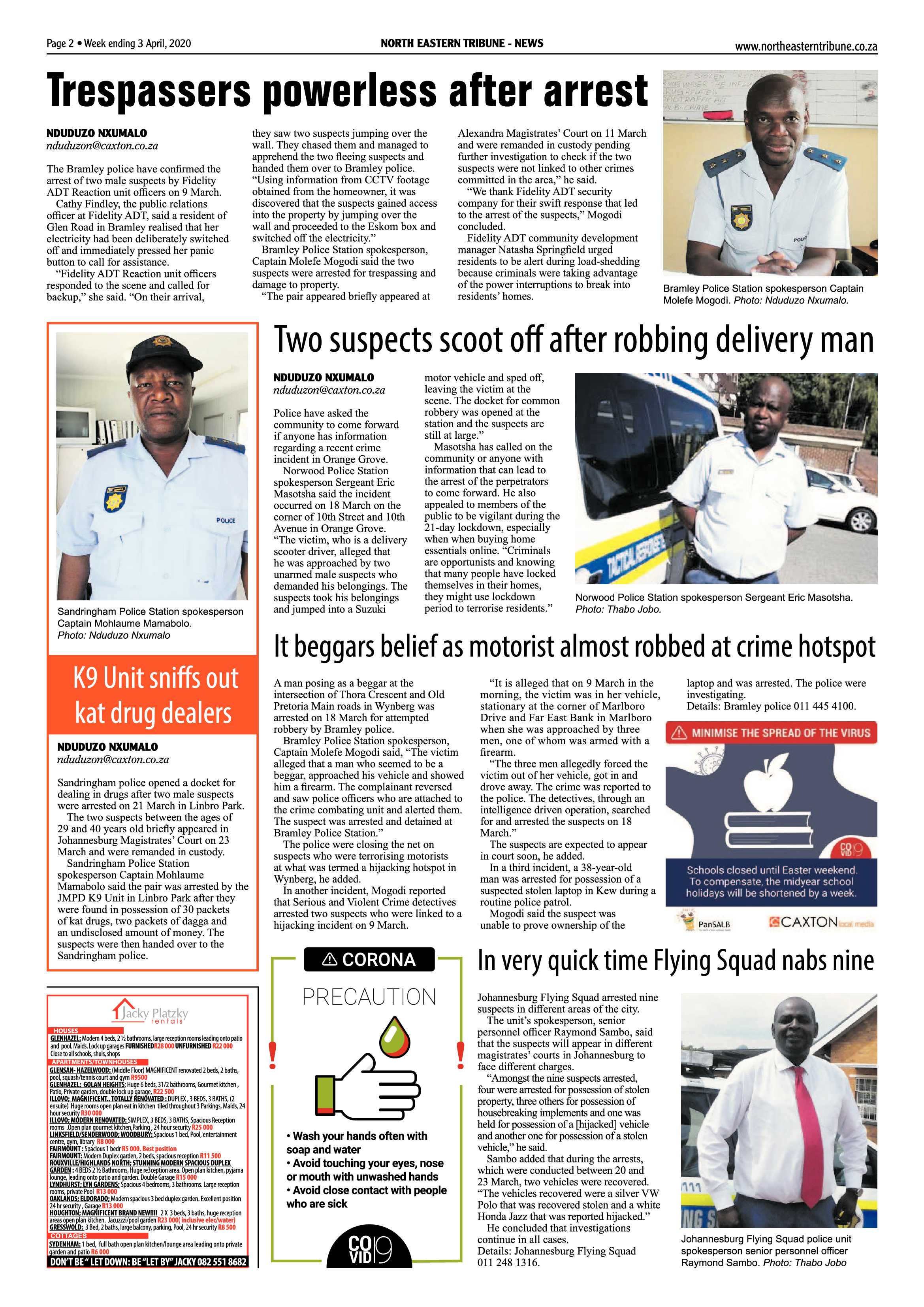 North Eastern Tribune 03 April 2020 page 2