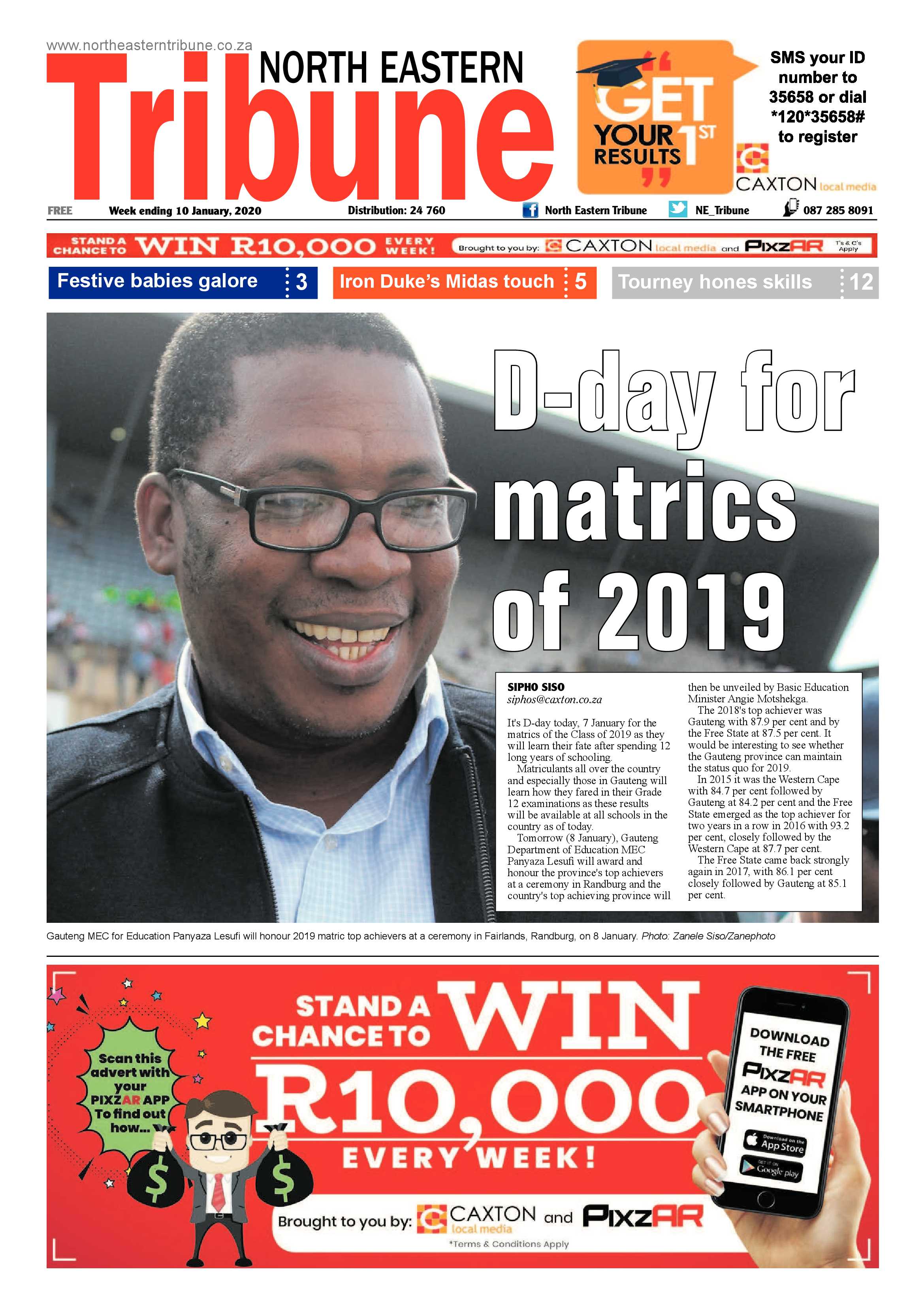 North Eastern Tribune 10 January  2020 page 1