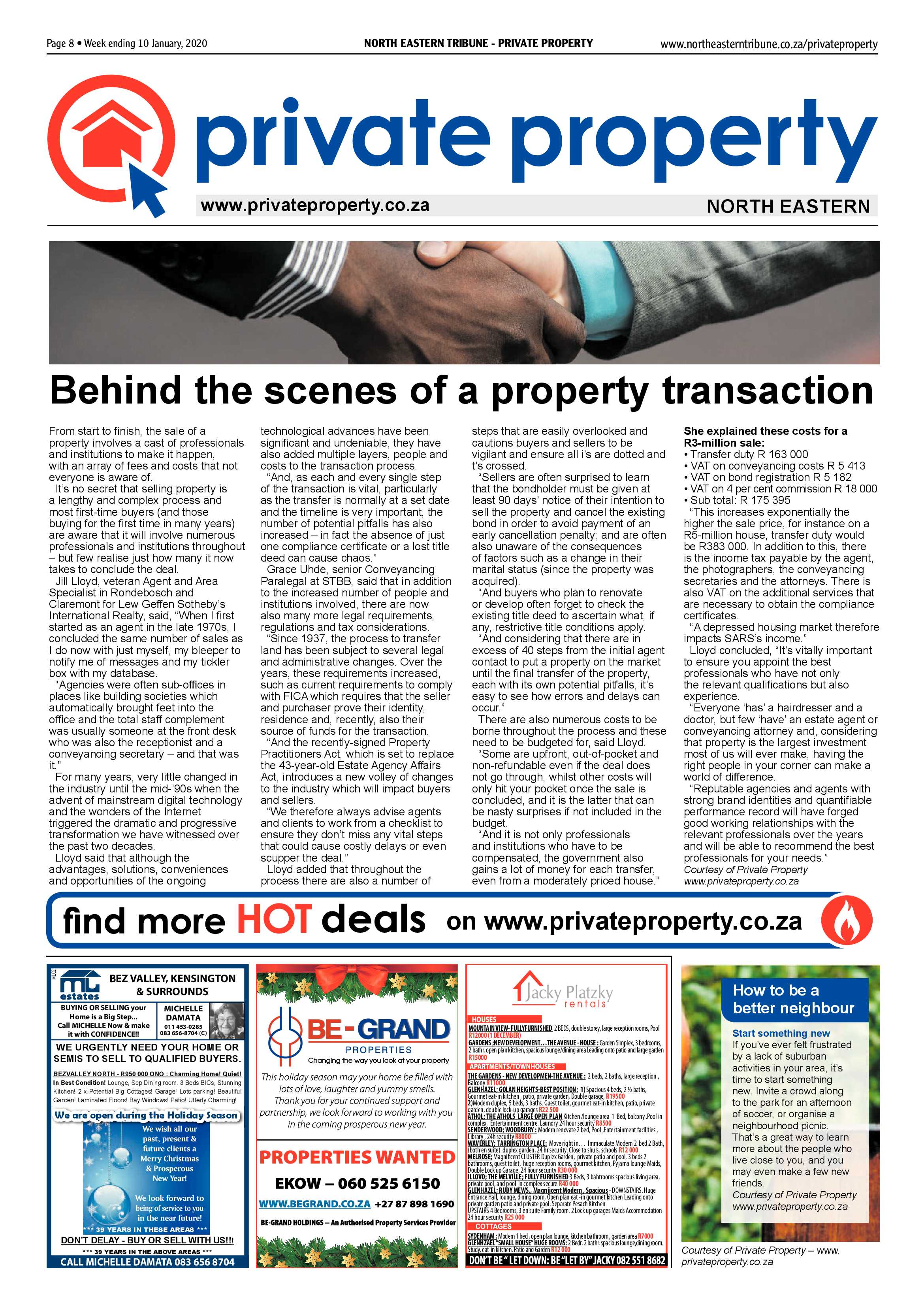 North Eastern Tribune 10 January  2020 page 8