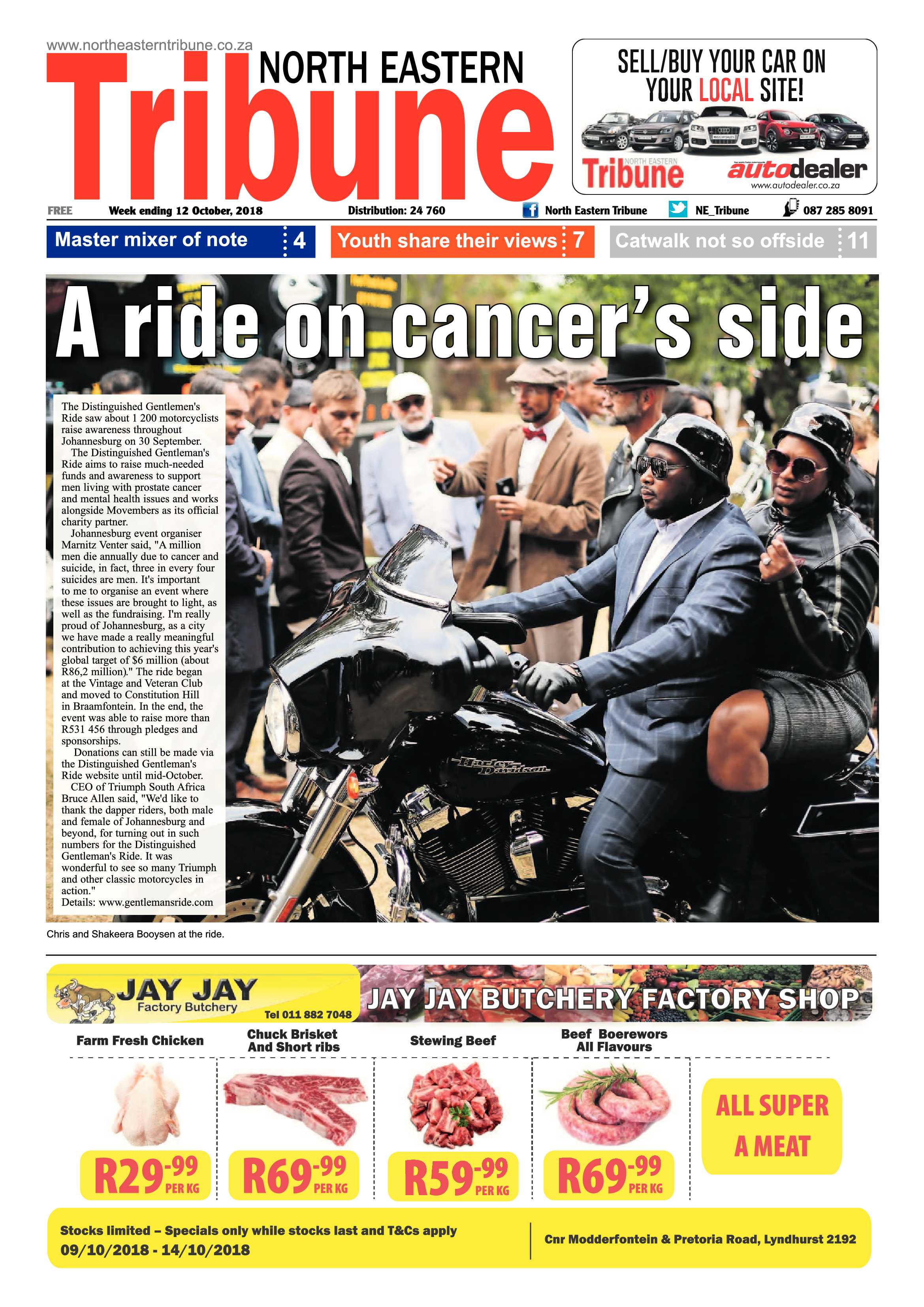 North Eastern Tribune 12 October, 2018 page 1
