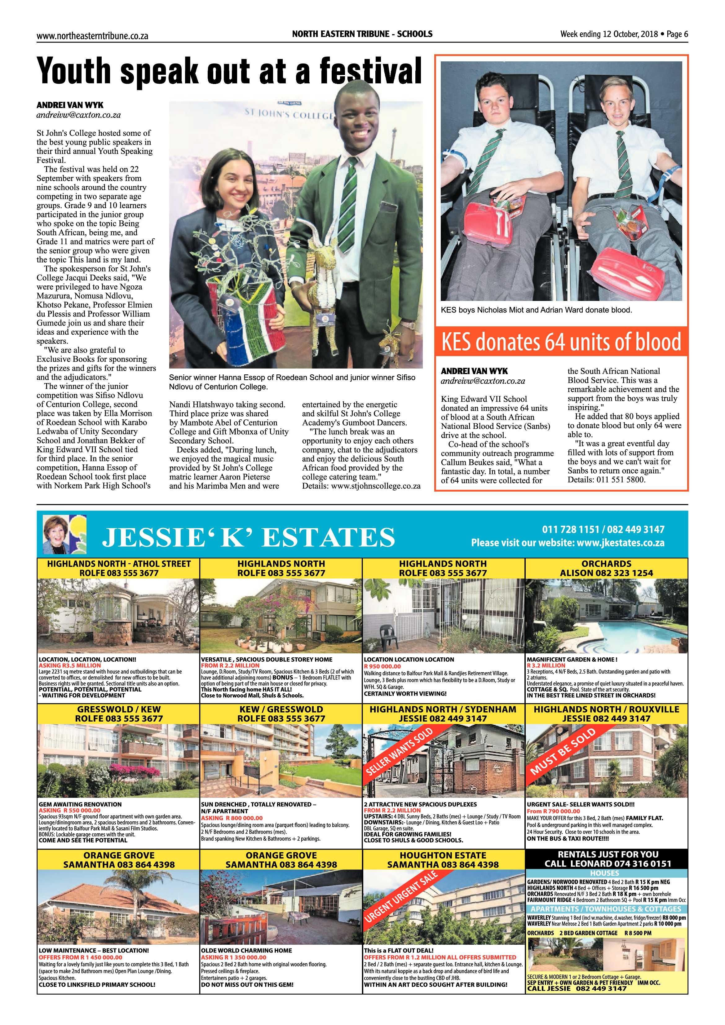 North Eastern Tribune 12 October, 2018 page 6