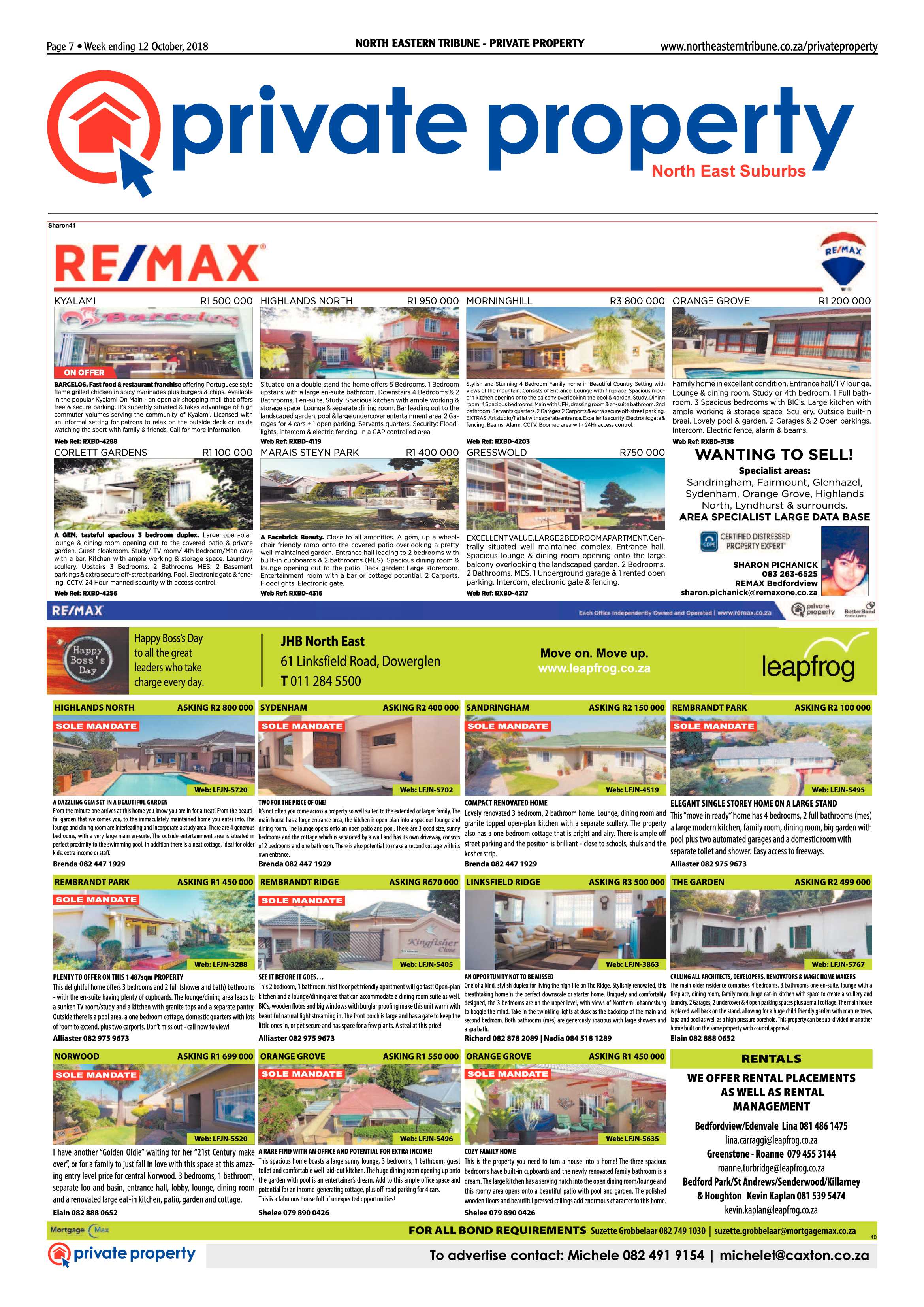 North Eastern Tribune 12 October, 2018 page 7