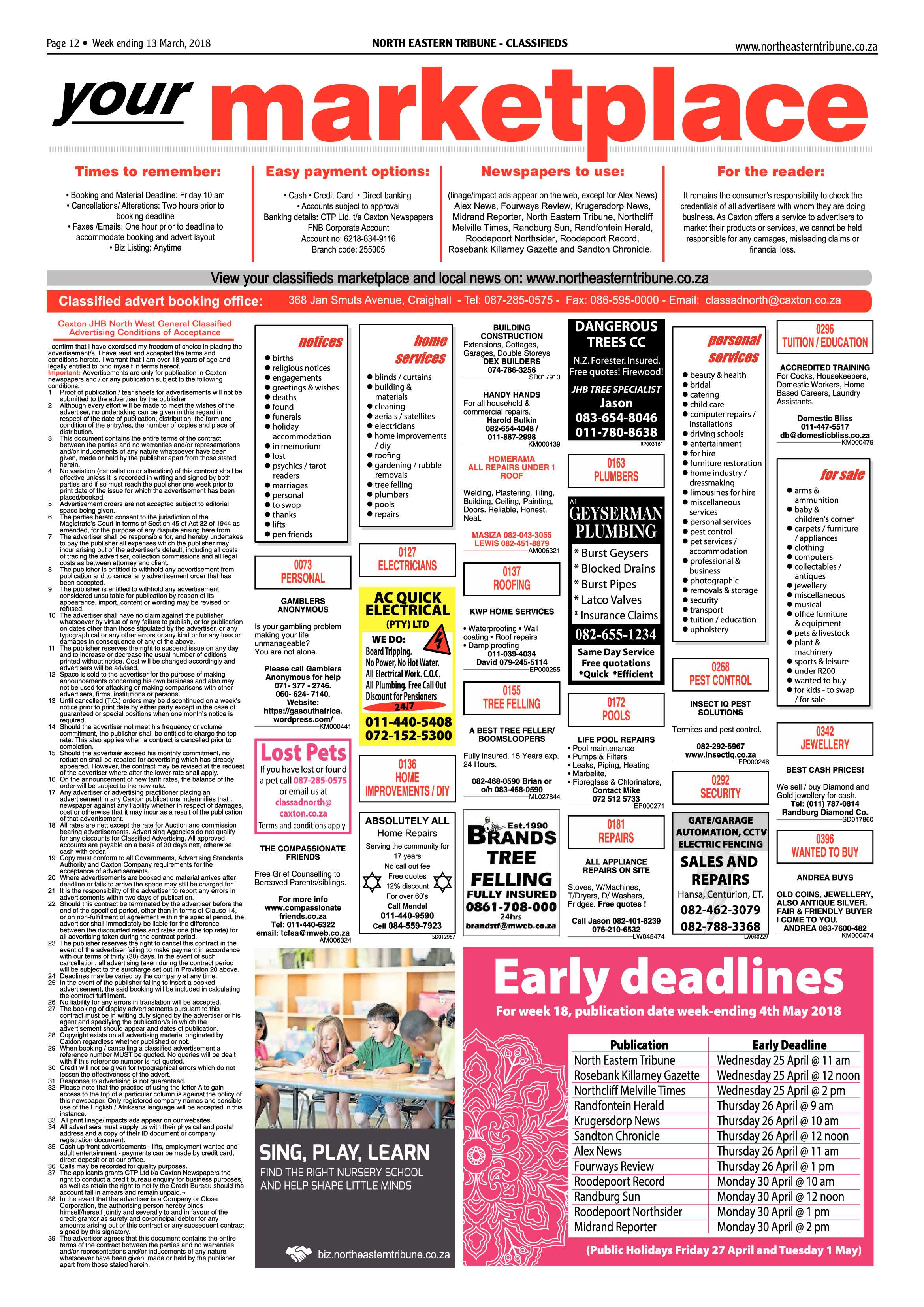 North Eastern Tribune 13 April 2018 page 12
