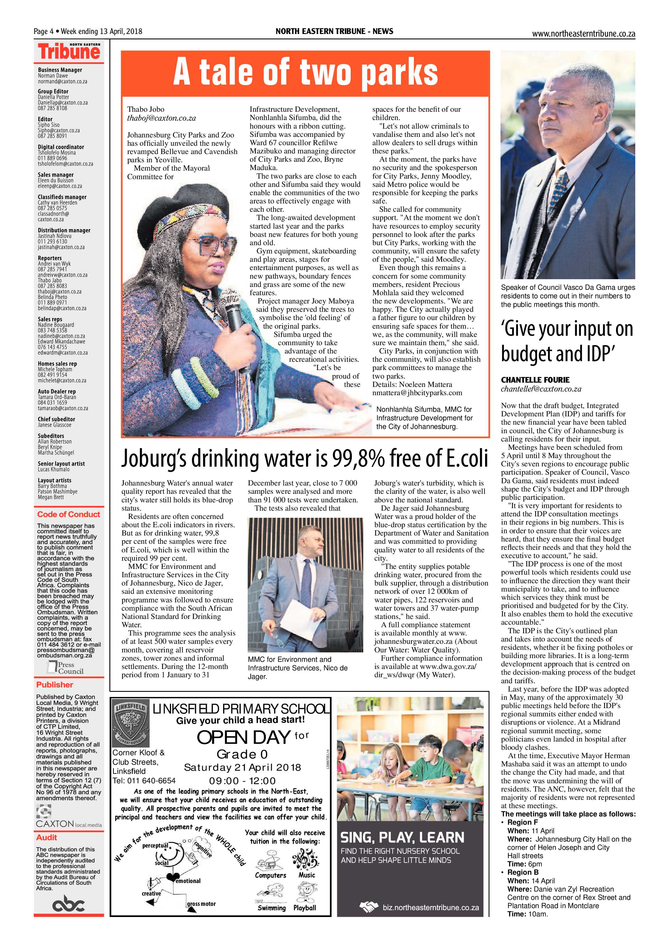 North Eastern Tribune 13 April 2018 page 4