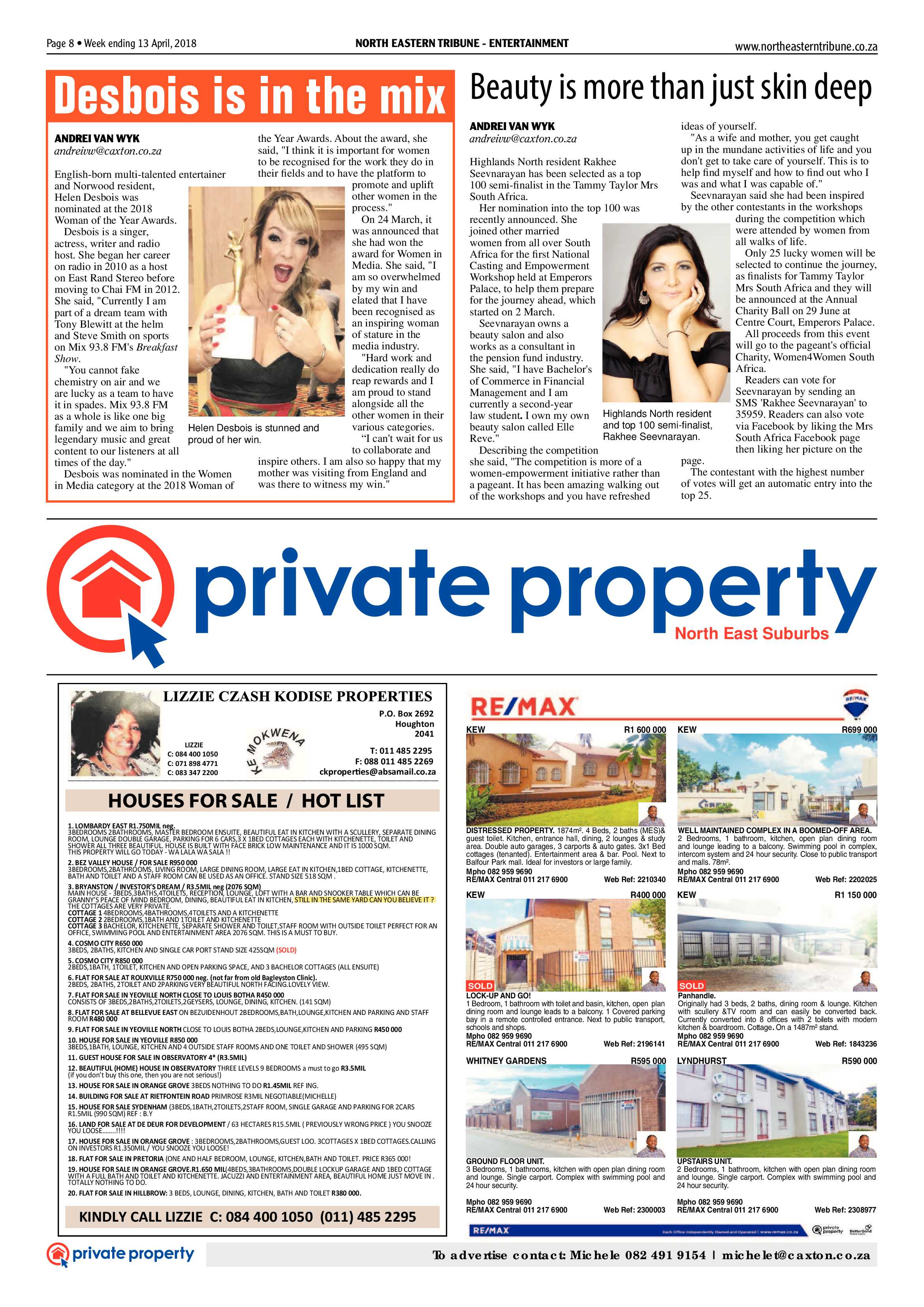 North Eastern Tribune 13 April 2018 page 8