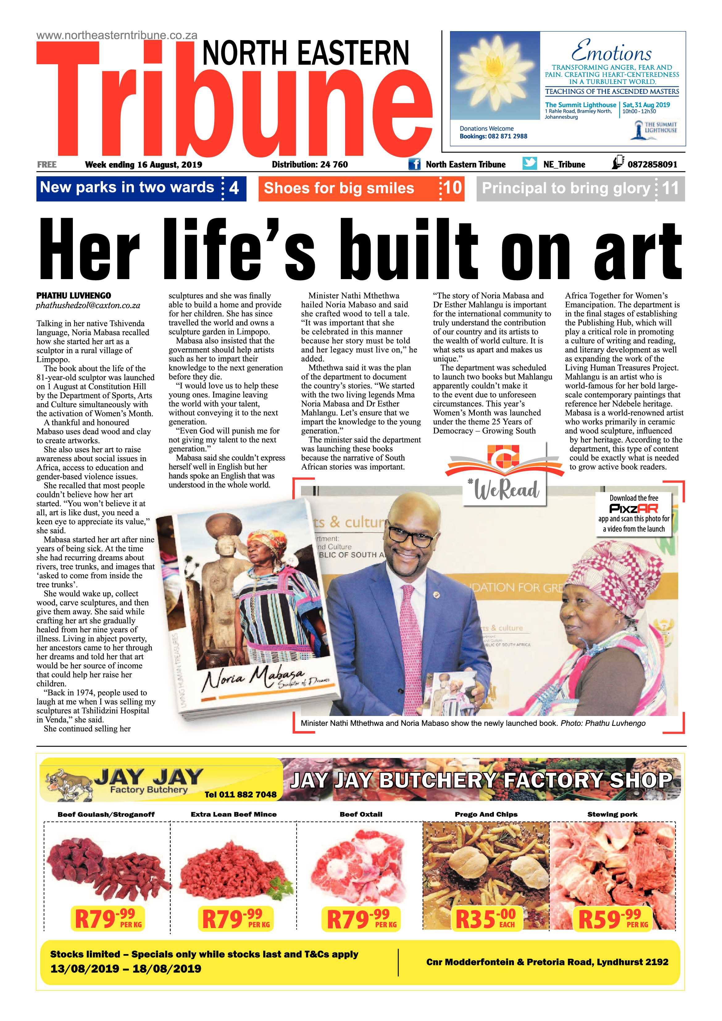 North Eastern Tribune 13 August, 2019 page 1
