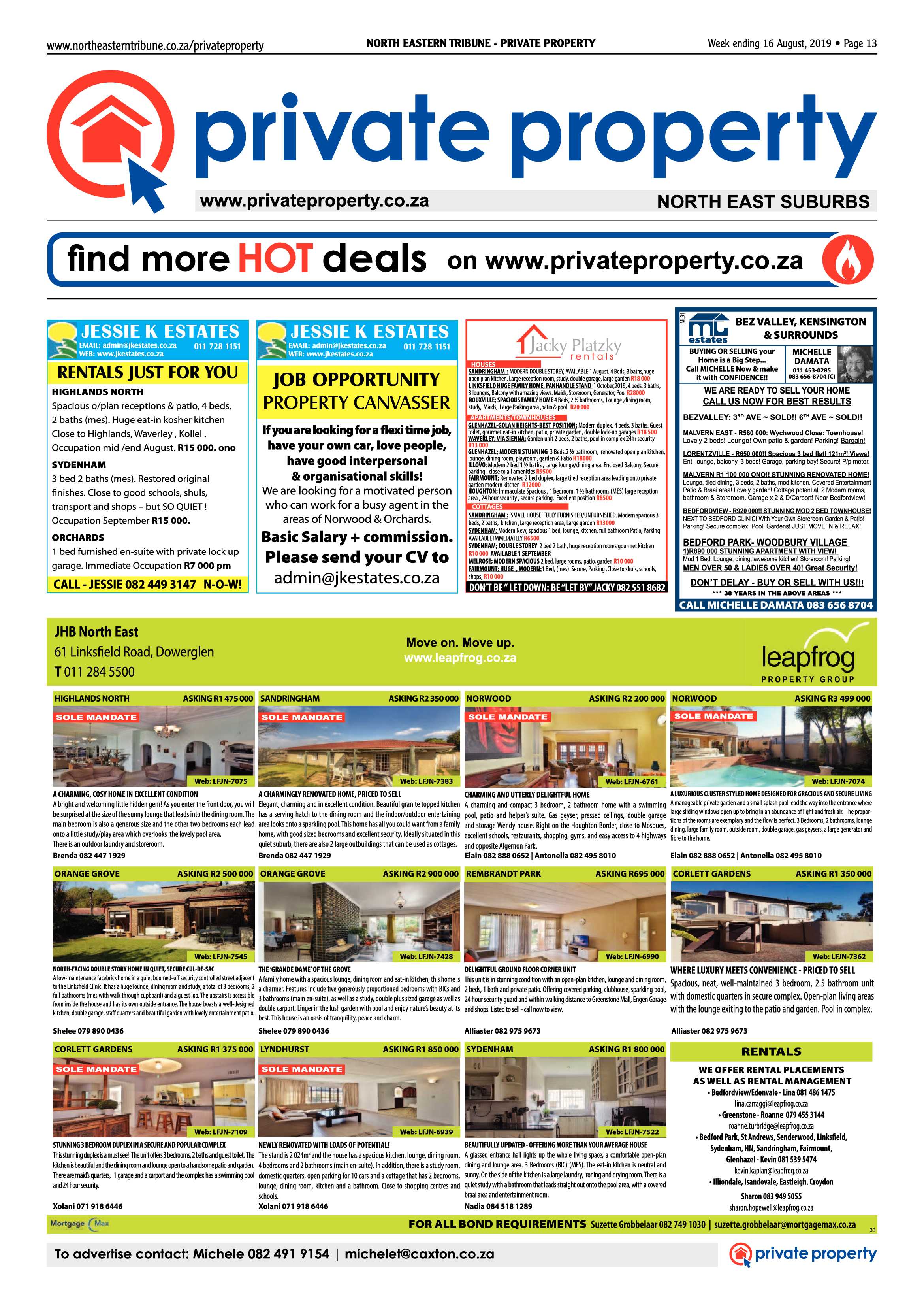 North Eastern Tribune 13 August, 2019 page 13