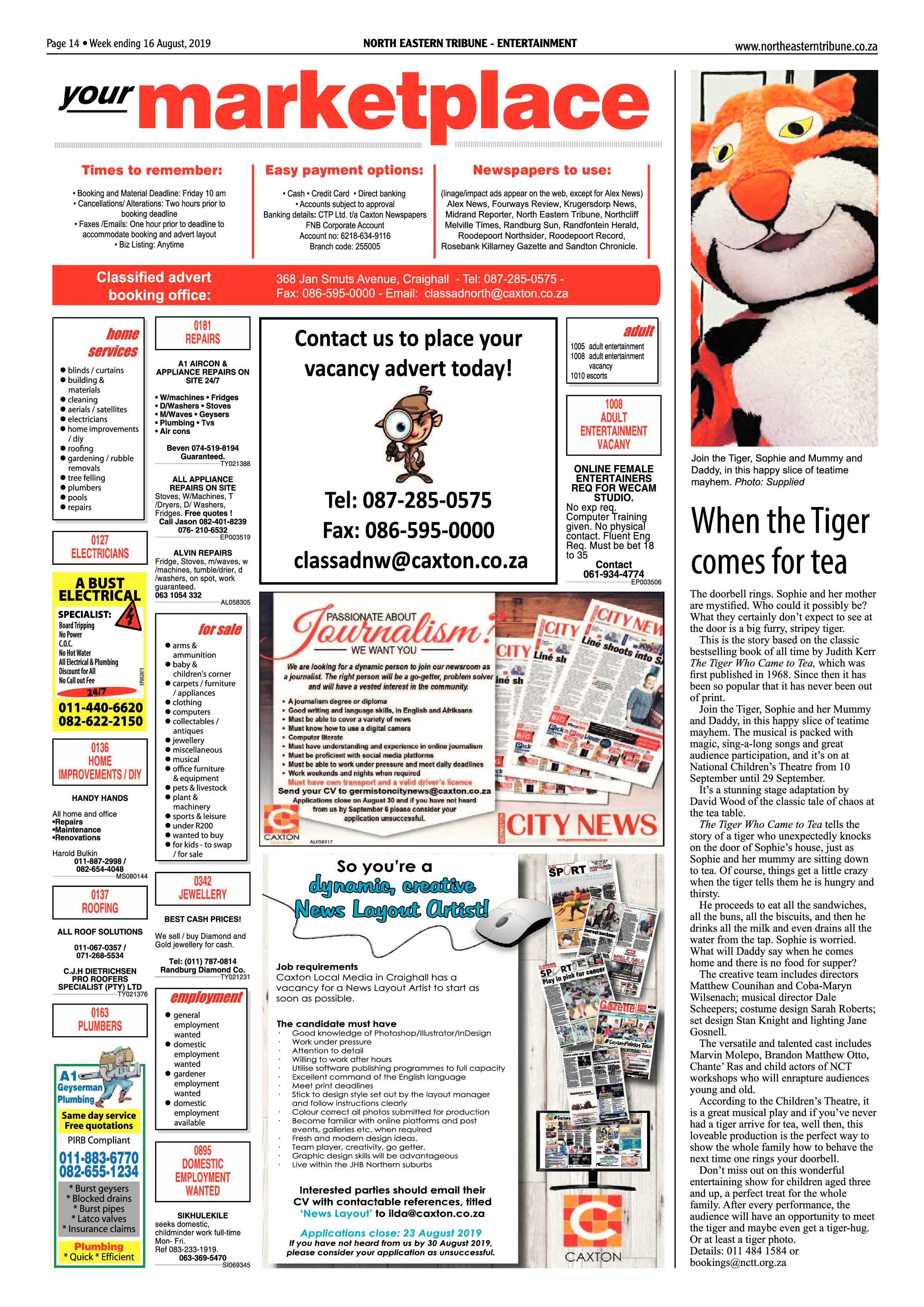North Eastern Tribune 13 August, 2019 page 14
