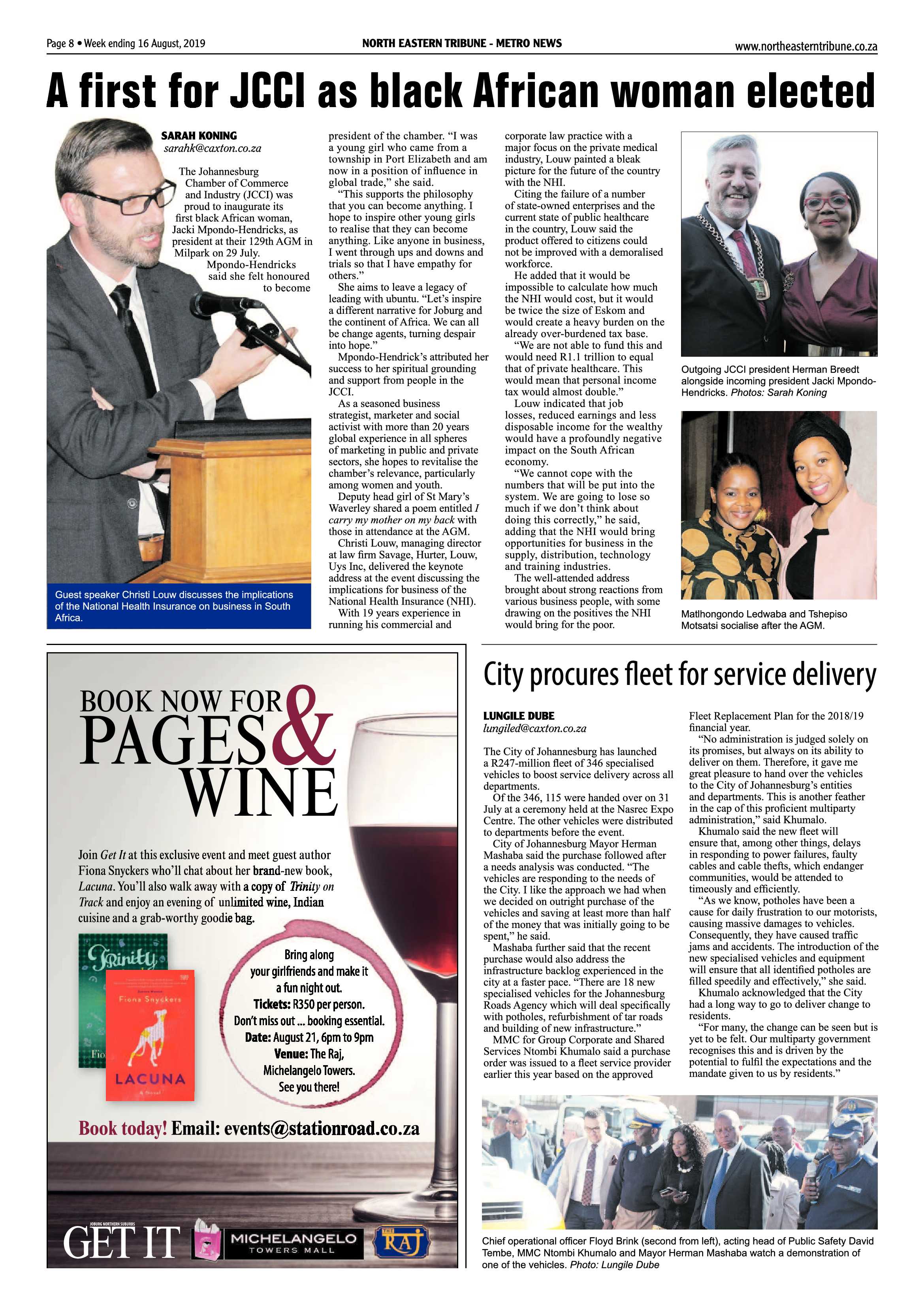 North Eastern Tribune 13 August, 2019 page 8