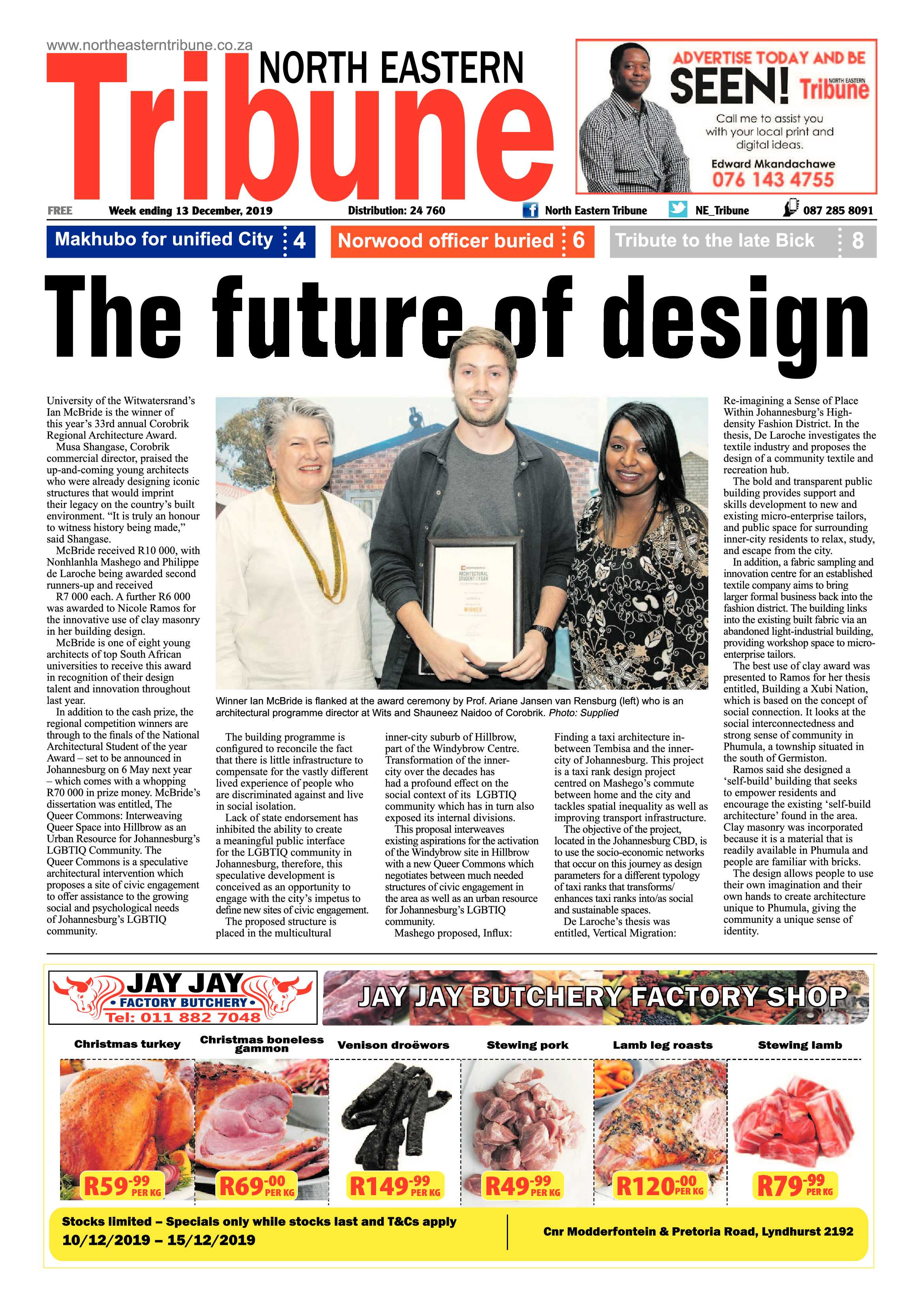 North Eastern Tribune 09 December 2019 page 1