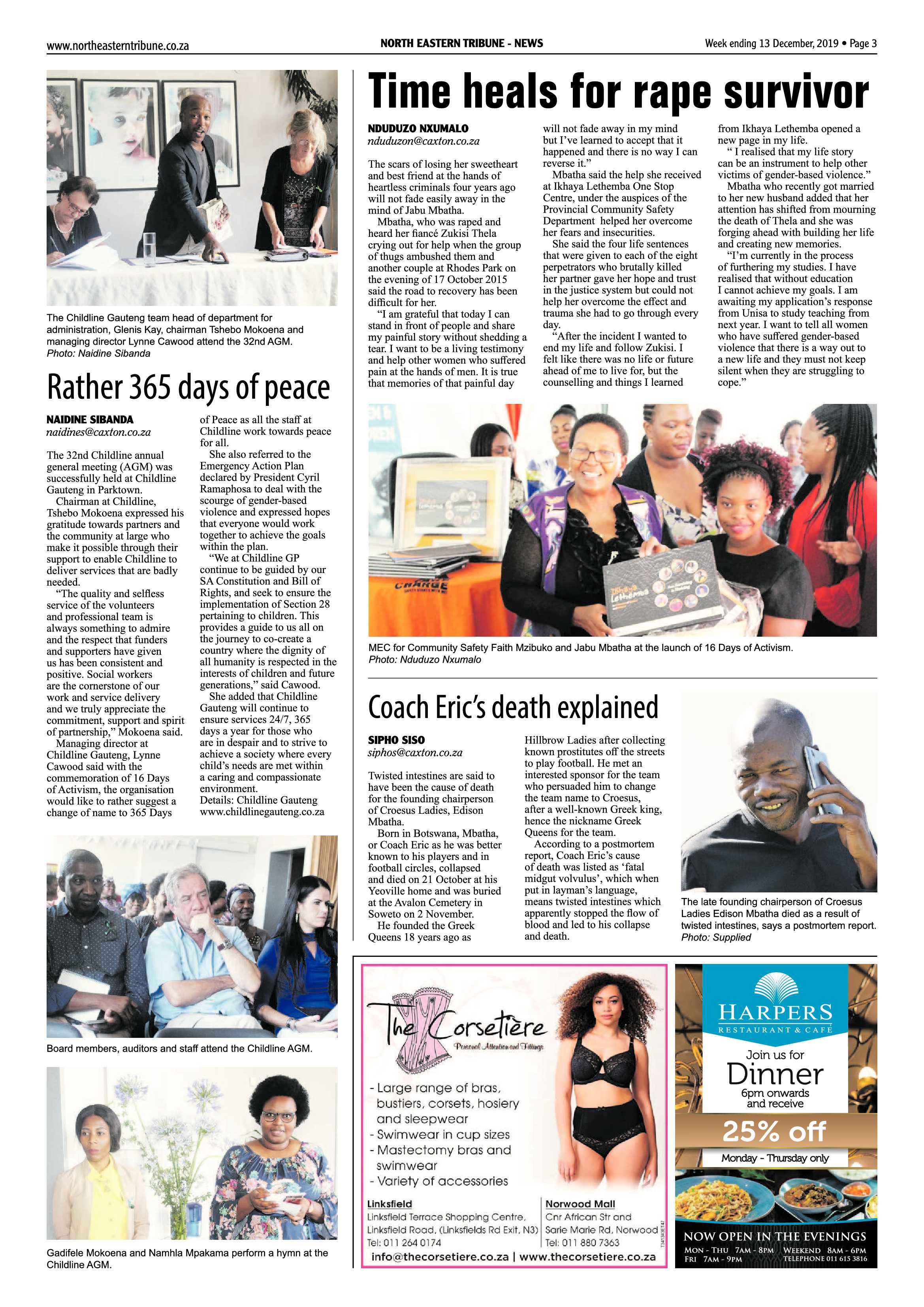 North Eastern Tribune 09 December 2019 page 3