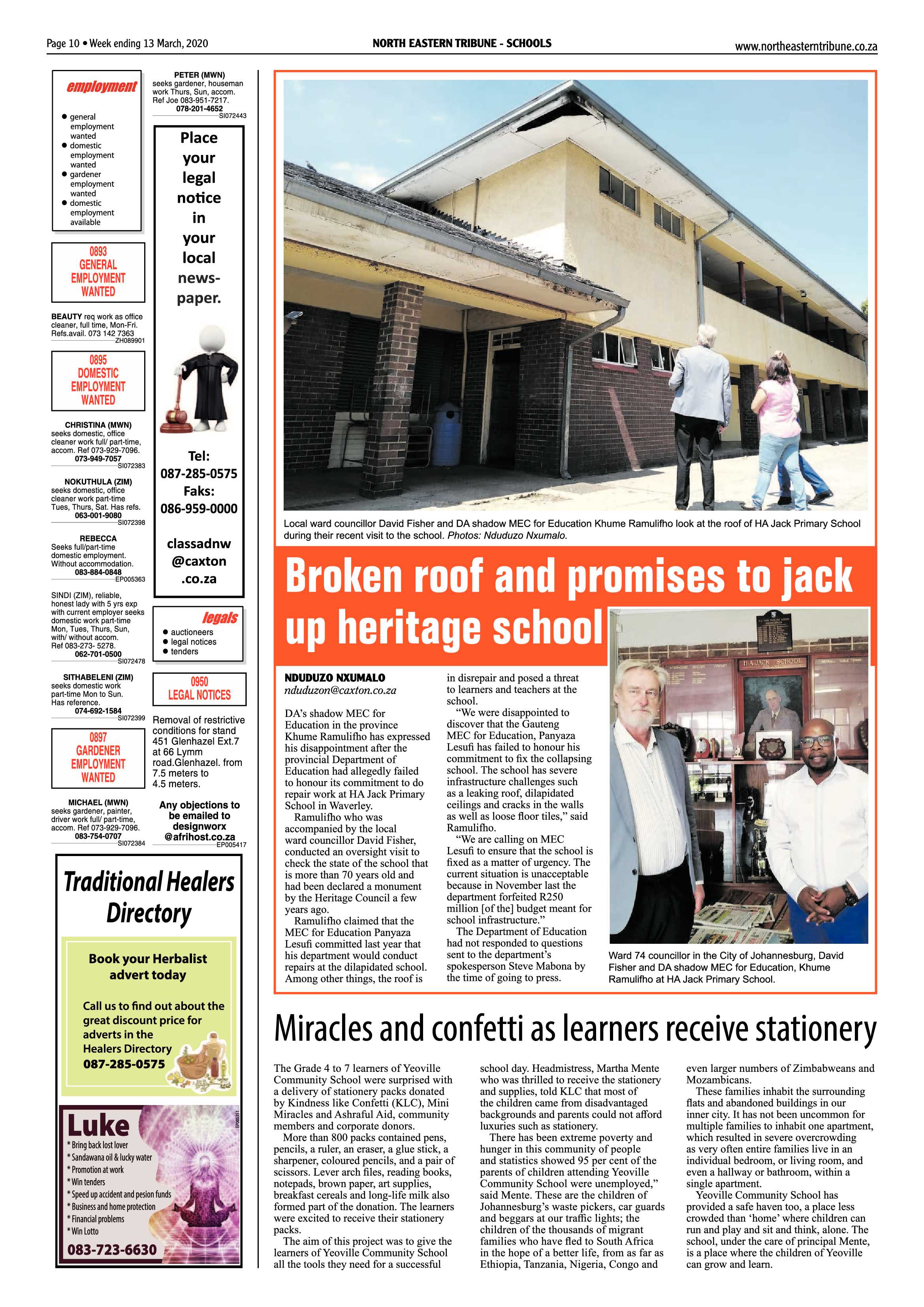 North Eastern Tribune 13 March 2020 page 10