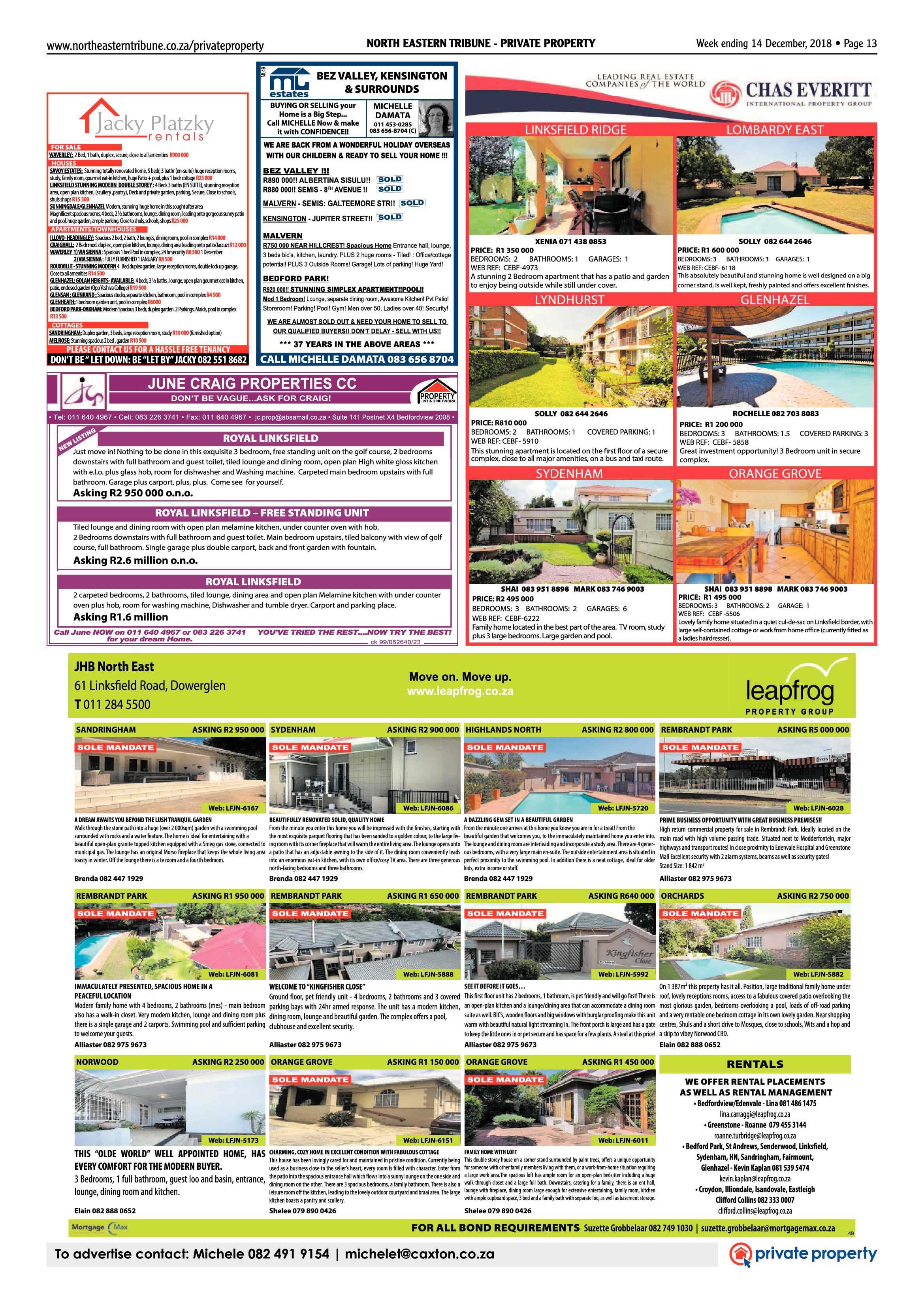 North Eastern Tribune 14 December, 2018 page 13