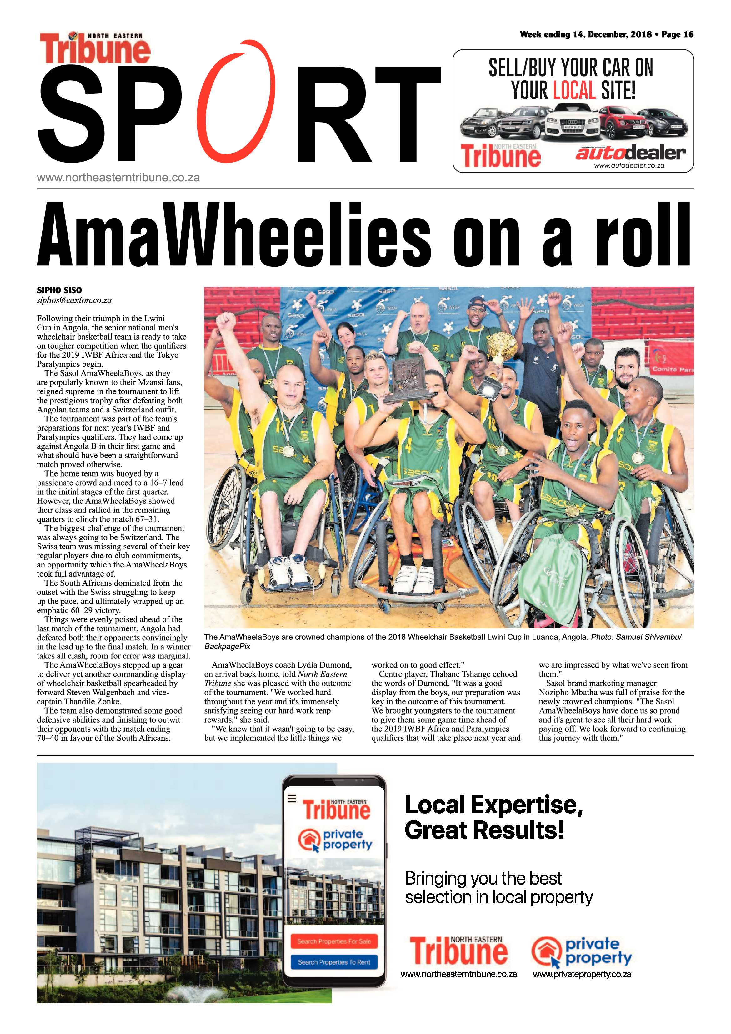 North Eastern Tribune 14 December, 2018 page 16