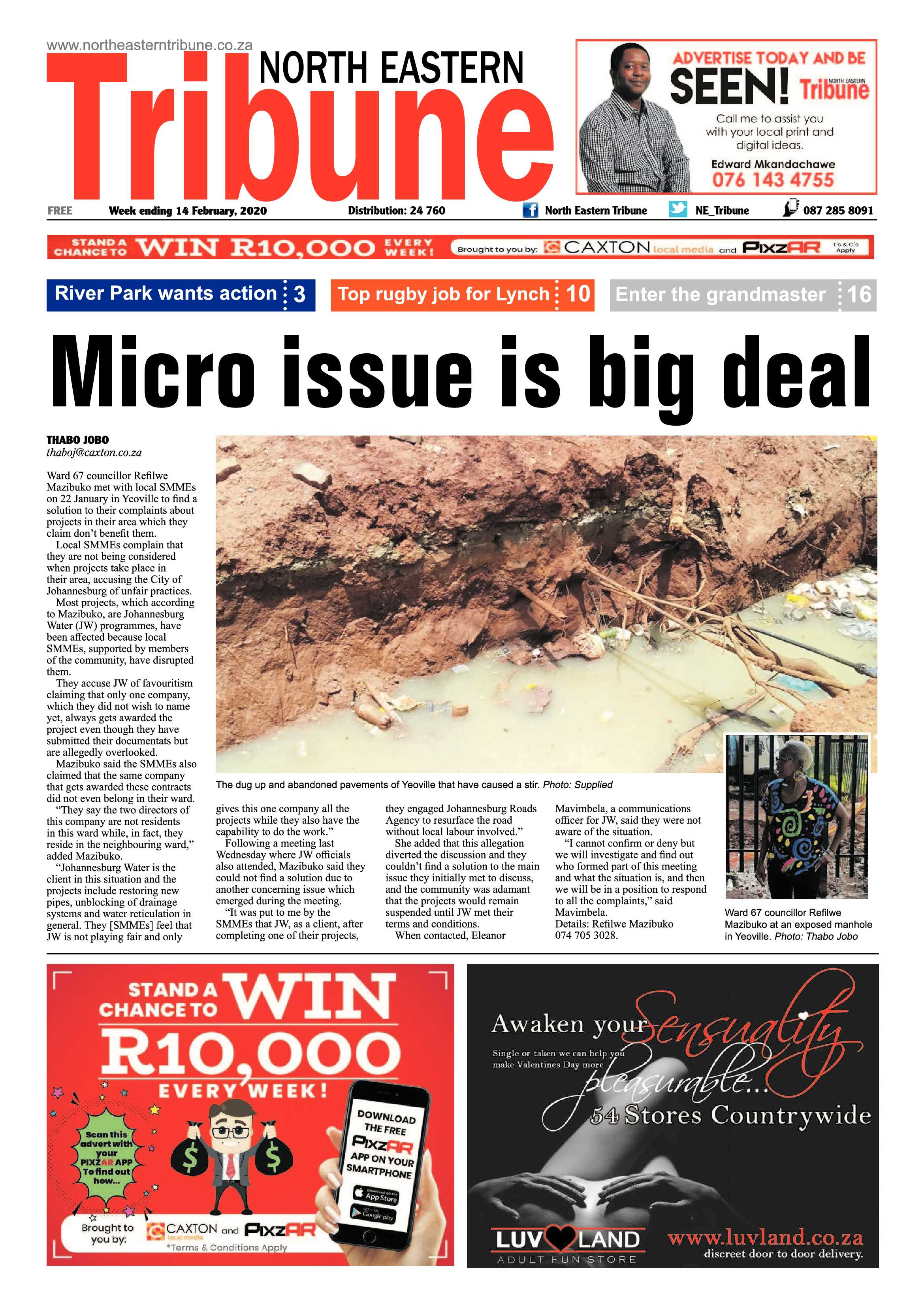 North Eastern Tribune 14 February 2020 page 1