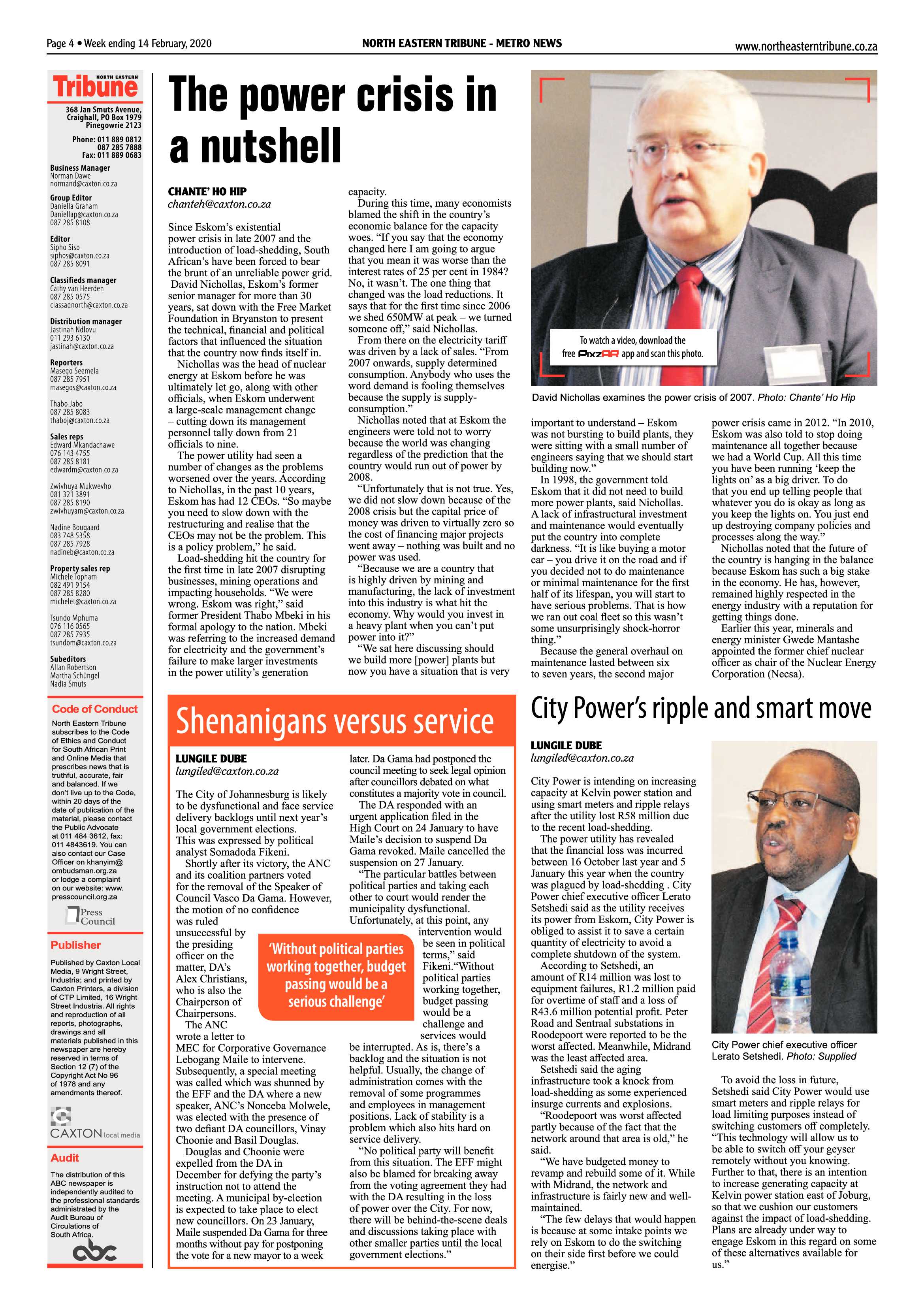 North Eastern Tribune 14 February 2020 page 4