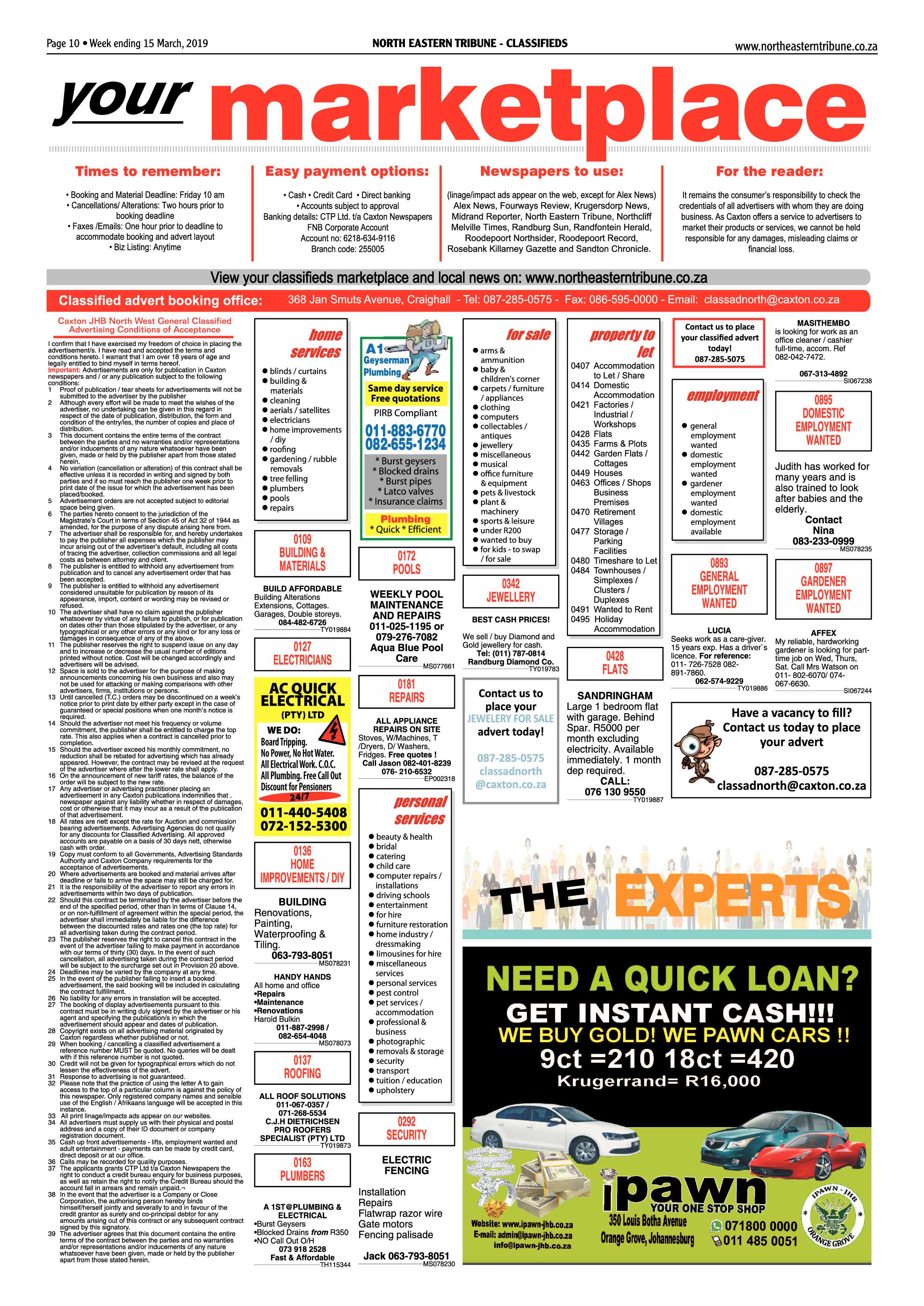 North Eastern Tribune 15 March, 2019 page 10