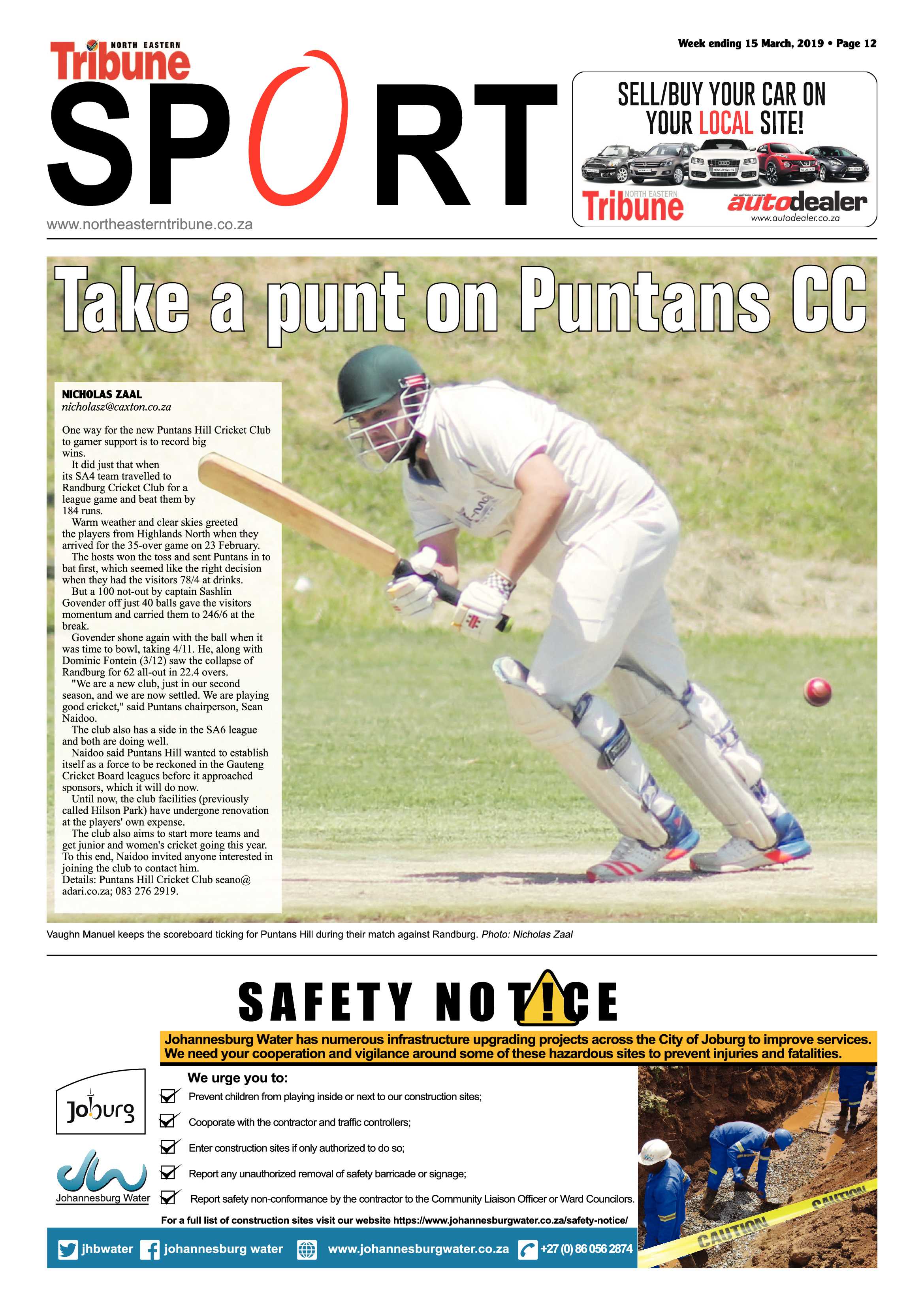 North Eastern Tribune 15 March, 2019 page 12