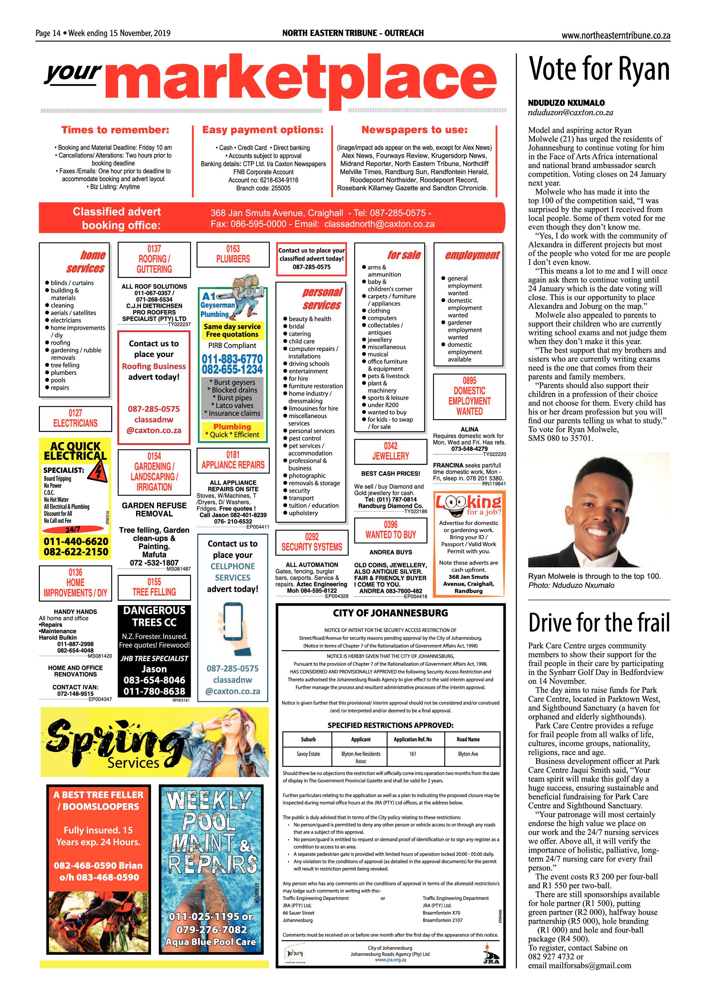 North Eastern Tribune 15 November, 2019 page 14