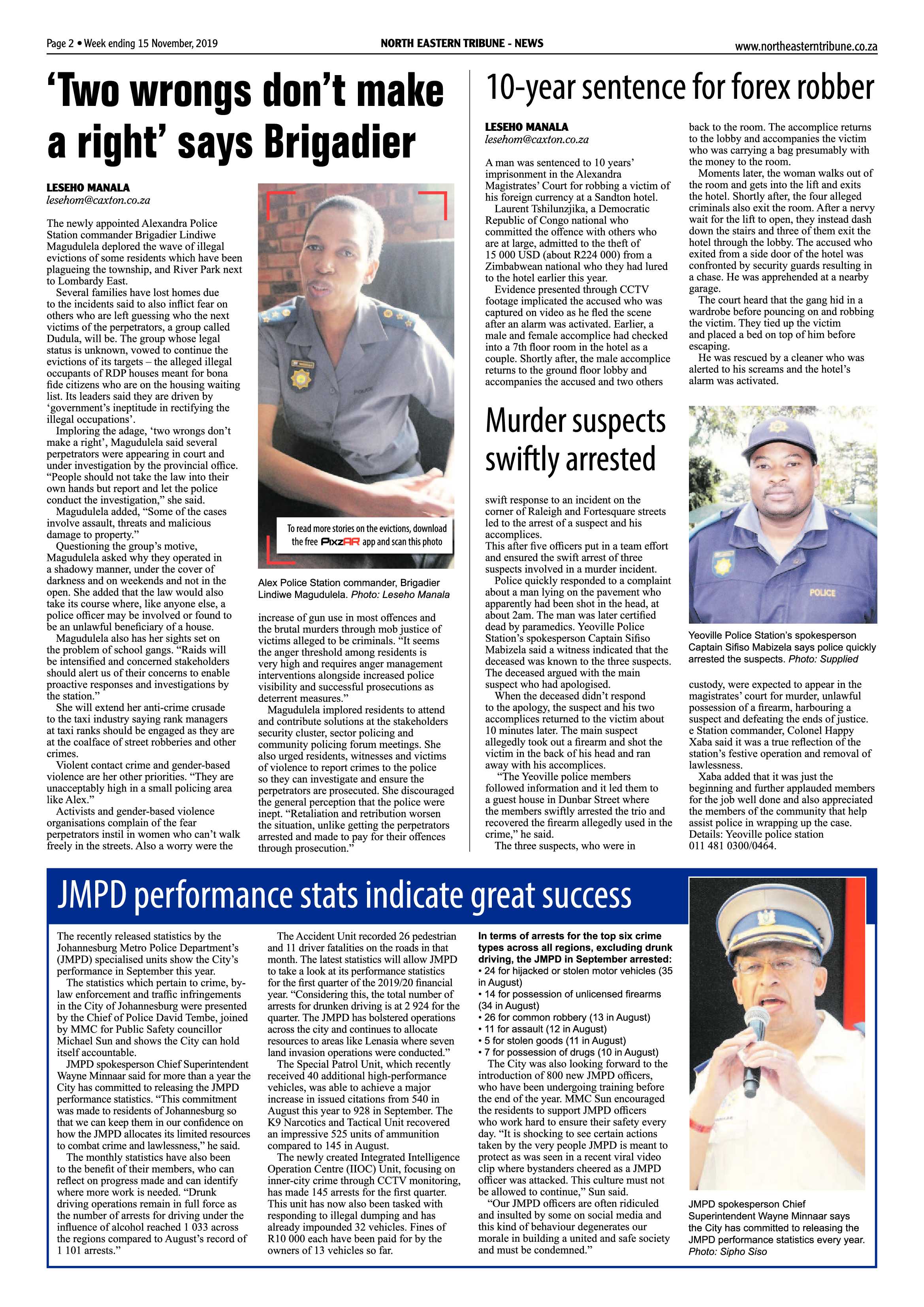 North Eastern Tribune 15 November, 2019 page 2
