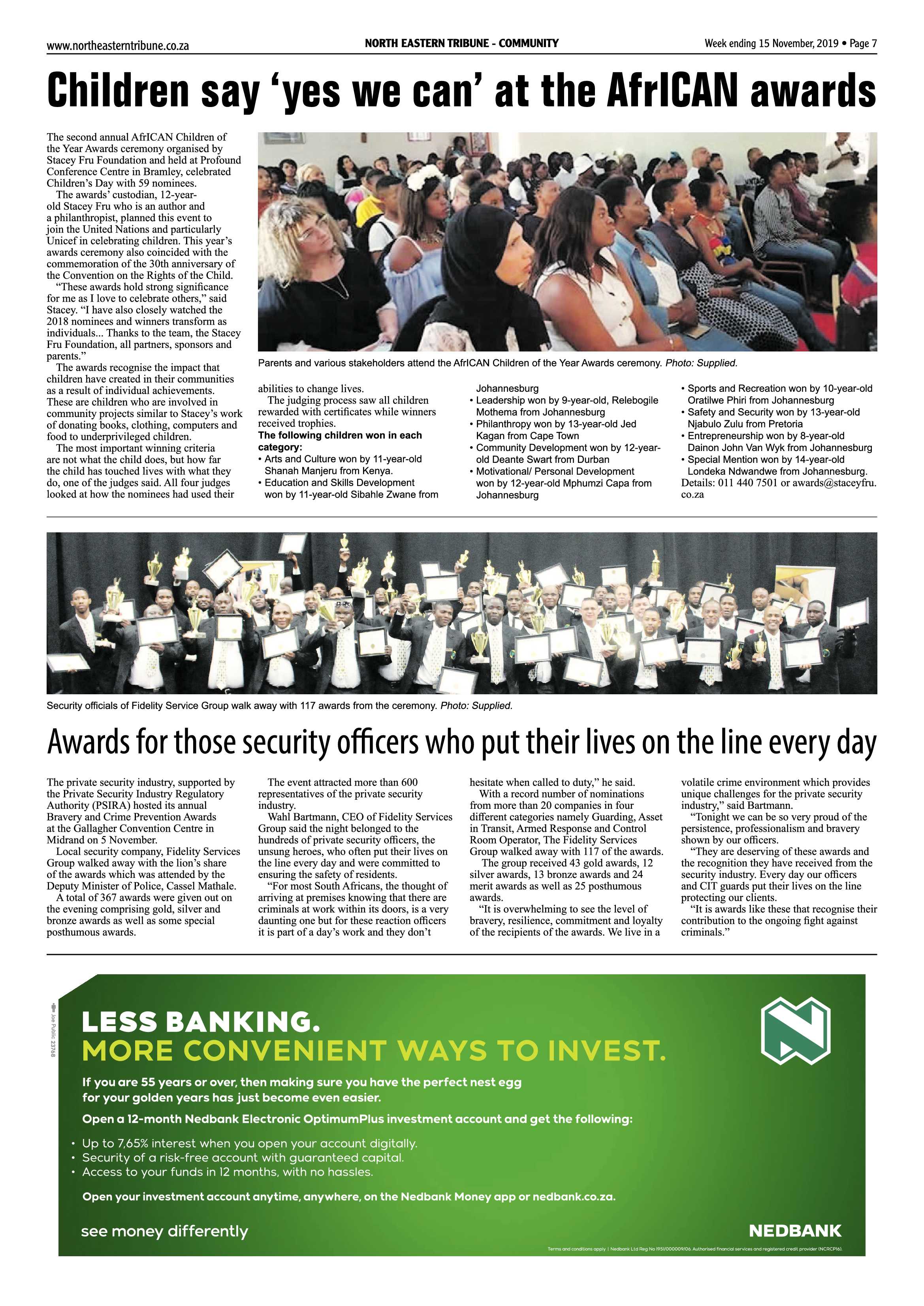 North Eastern Tribune 15 November, 2019 page 7