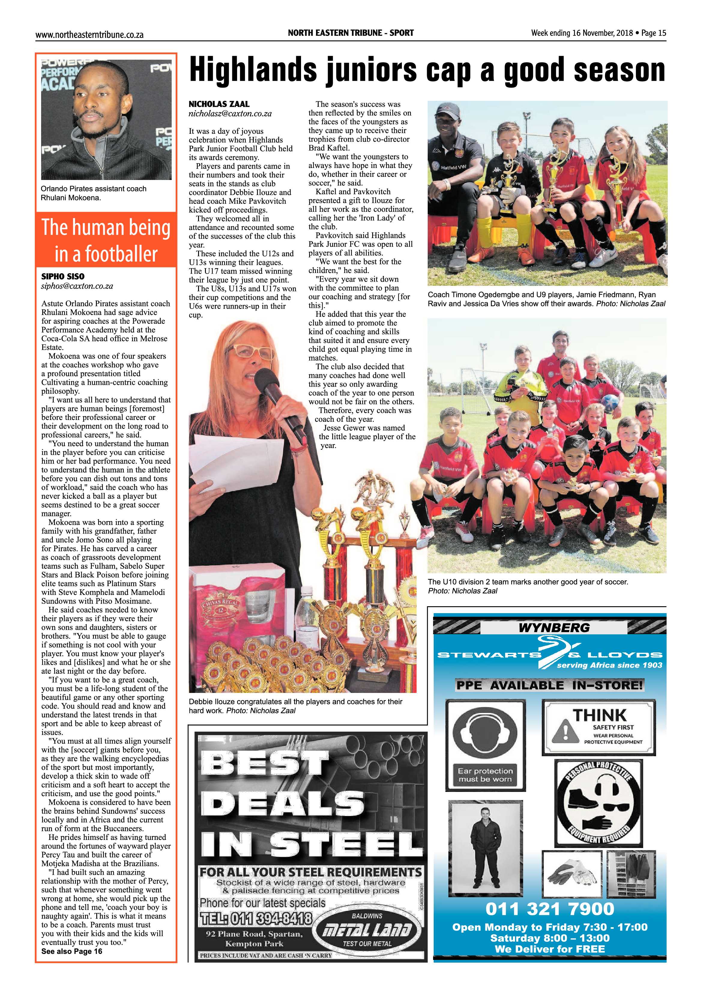 North Eastern Tribune 16 November, 2018 page 15