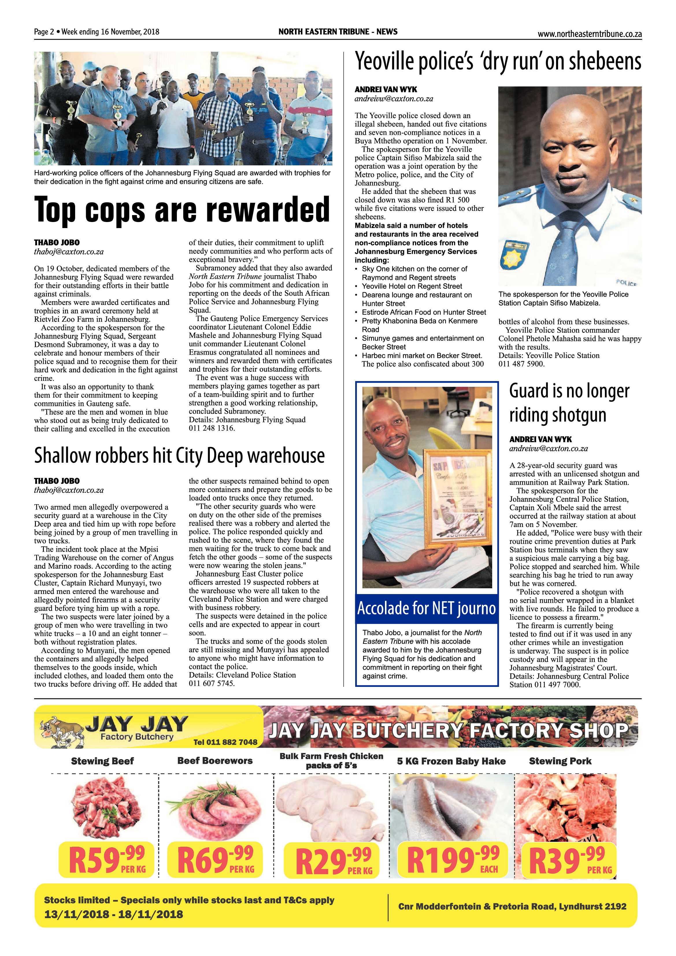 North Eastern Tribune 16 November, 2018 page 2