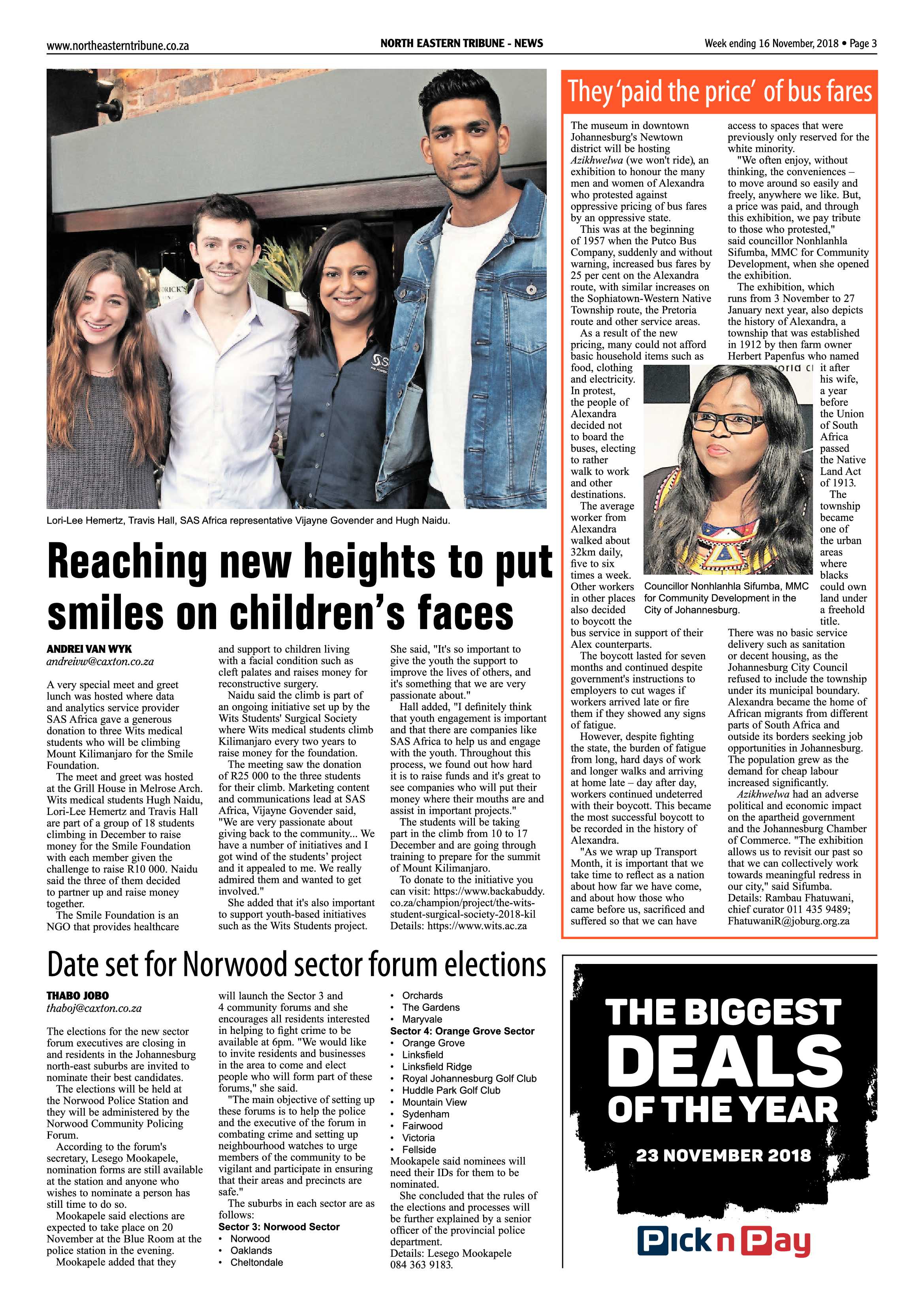 North Eastern Tribune 16 November, 2018 page 3
